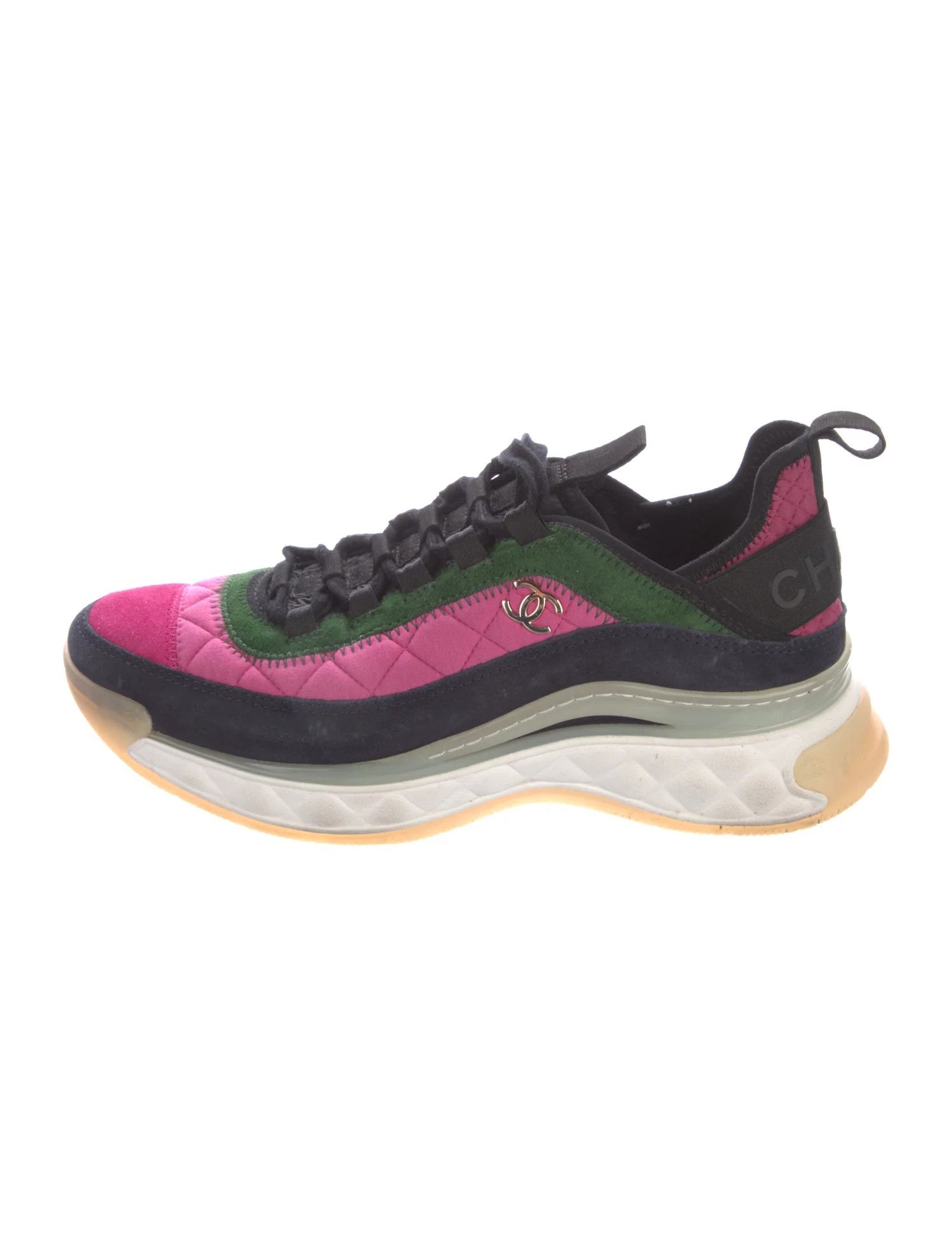 Chanel o1h1sh10925 Interlocking CC Logo Chunky Sneakers Multicolor Size US 10 / EU 43 - 1 Thumbnail