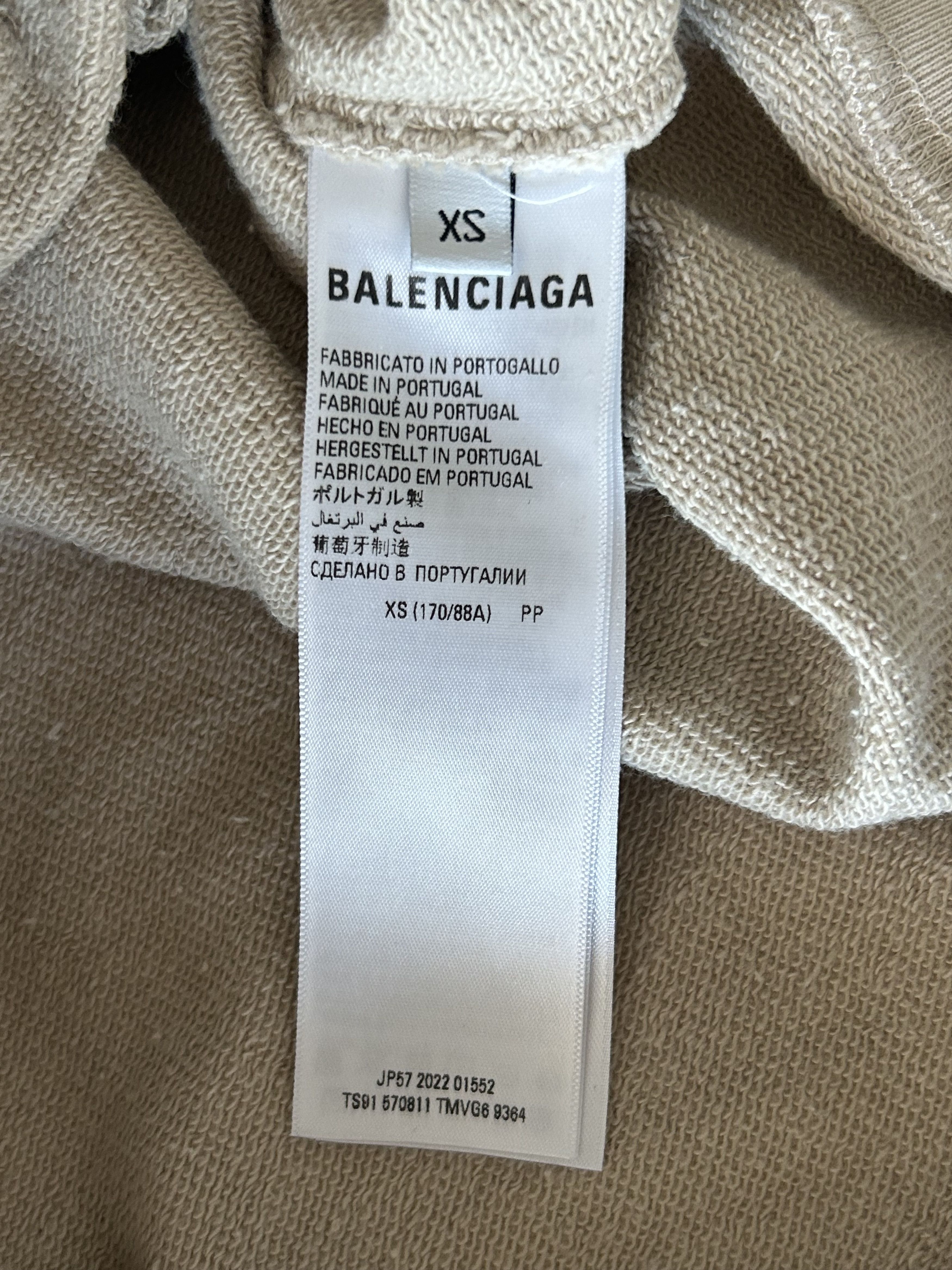 Balenciaga Balenciaga Beige & Black Embroidered BB Icon Logos Hoodie Size US XS / EU 42 / 0 - 4 Thumbnail