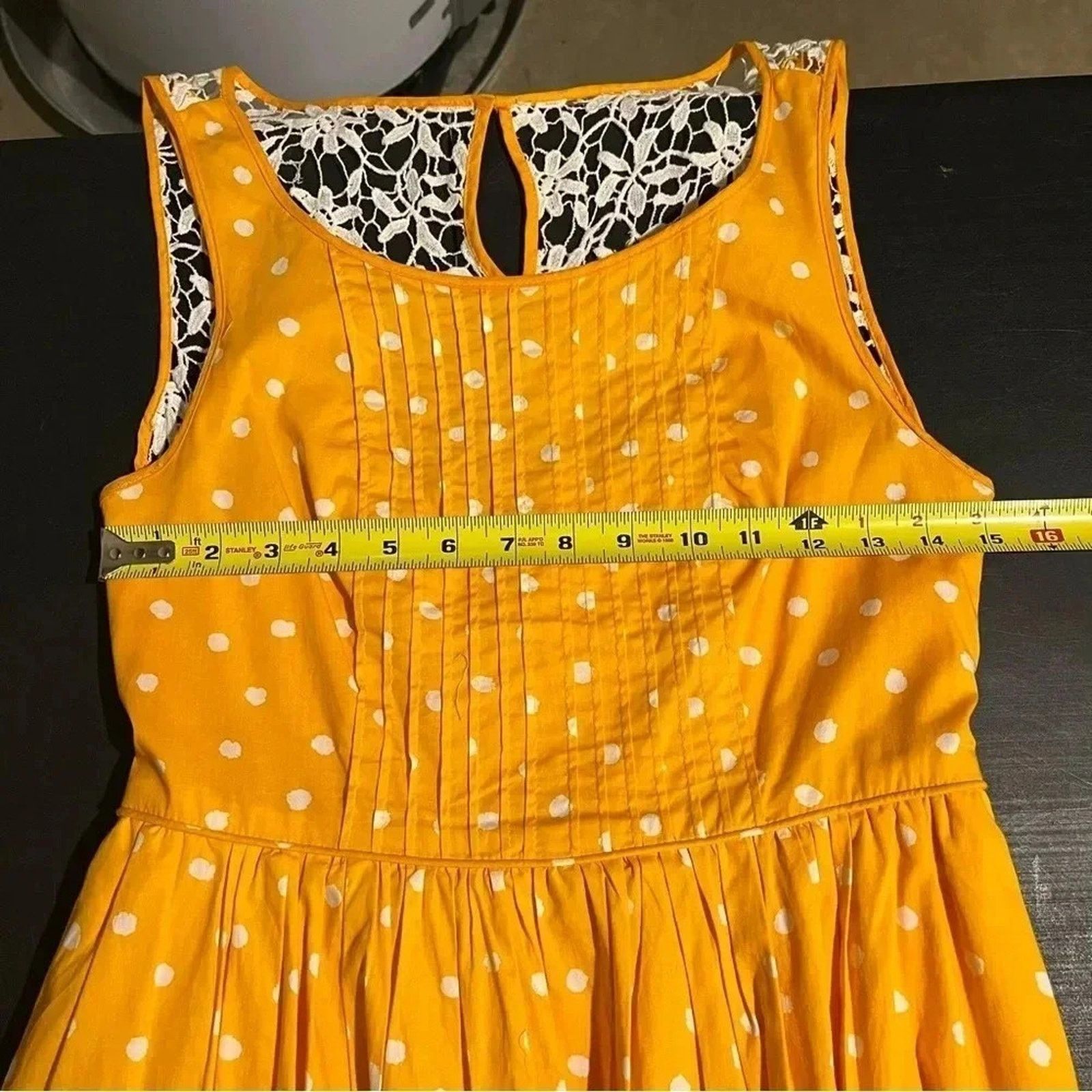 Anthropologie Moulinette Soeurs Anthropologie Yellow Polka Dot Dress Sz 4 Size S / US 4 / IT 40 - 6 Thumbnail