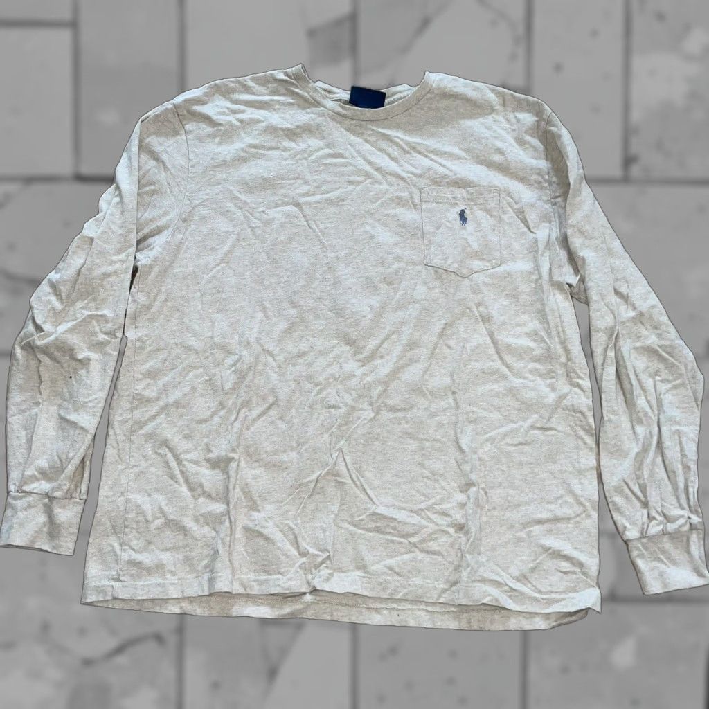 Polo Ralph Lauren Polo Ralph Lauren 100% cotton long Sleeve Pocket Polo Shirt Mens Size L Beige Pocket Long Sleeve Polo Shirt Mens L Beige Size US L / EU 52-54 / 3 - 1 Thumbnail