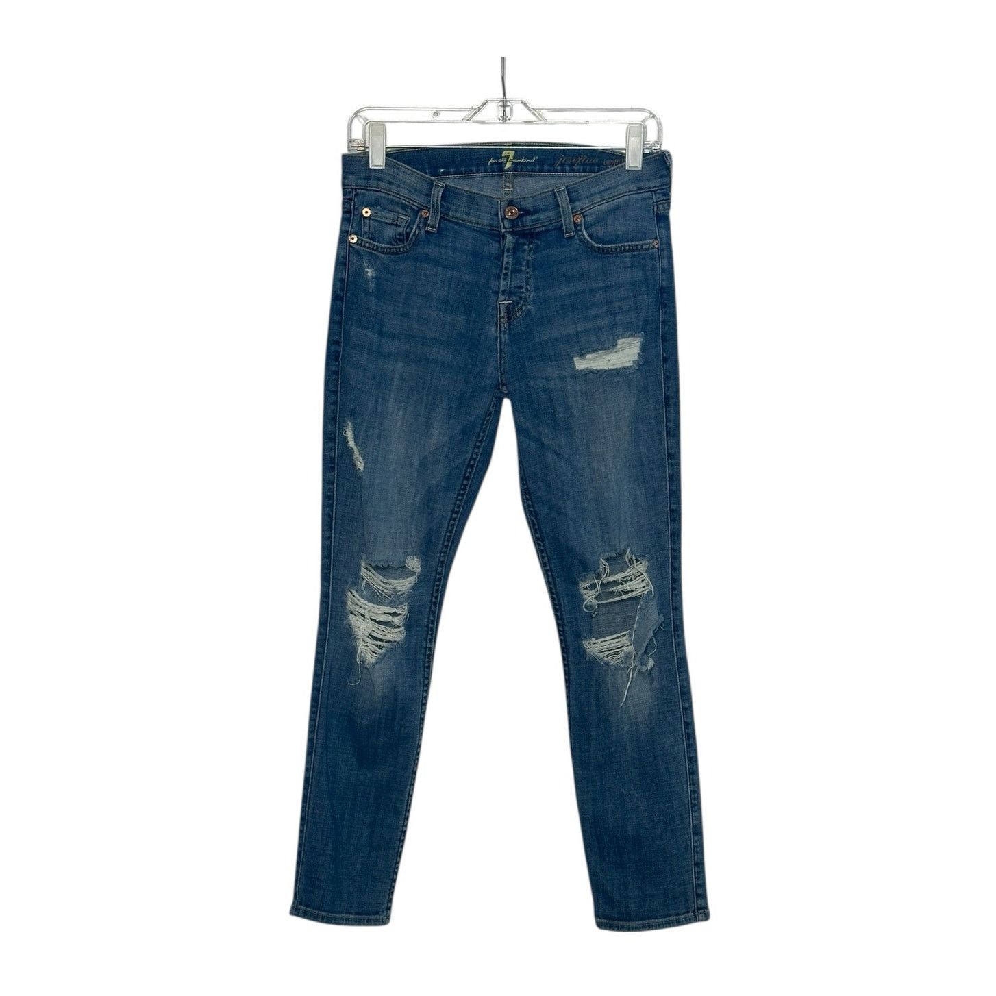 7 For All Mankind 7 for all mankind Josefina boyfriend button fly jeans size 0 Size 25" / US 0 / IT 36 - 1 Thumbnail