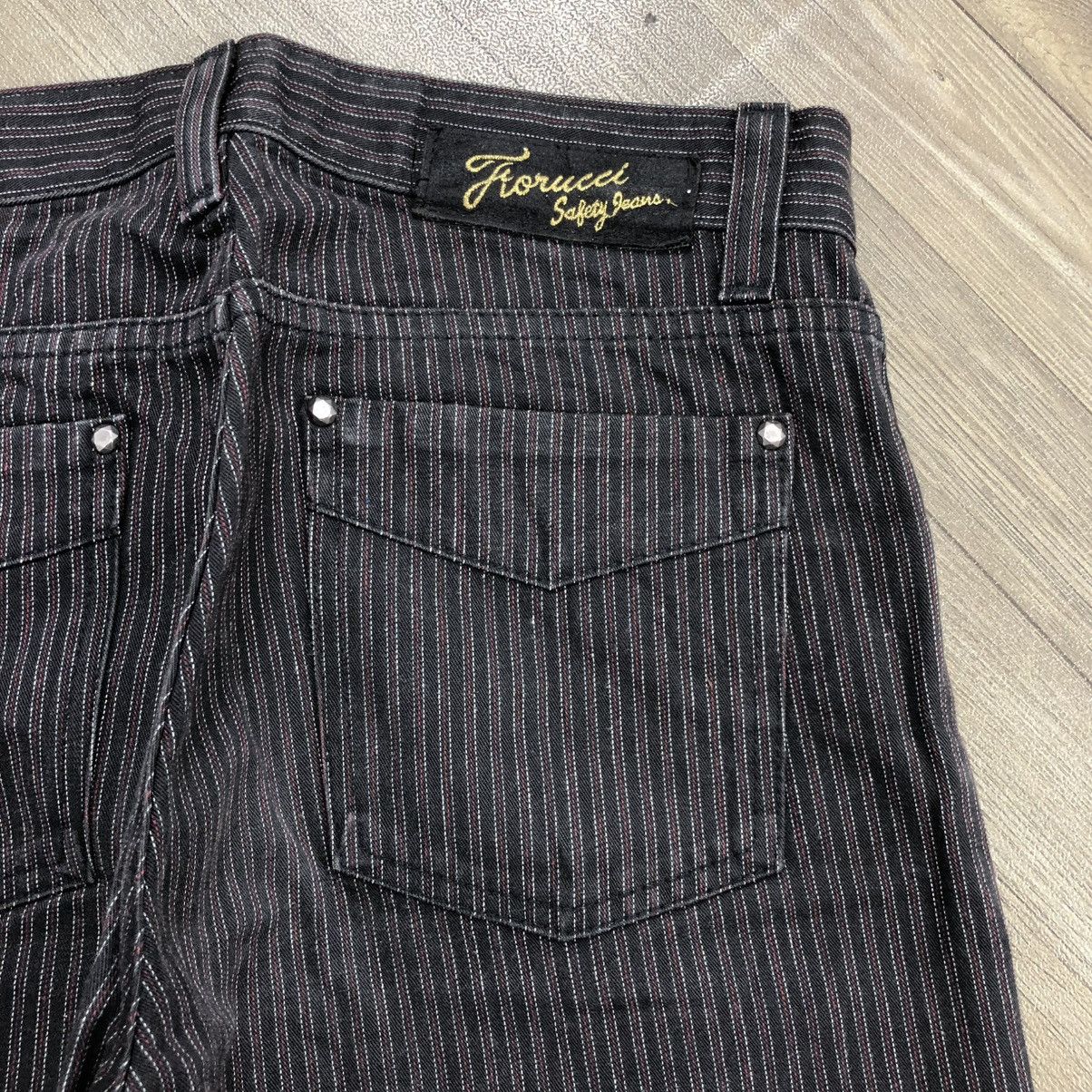 If Six Was Nine 1990s Fiorucci Safety Stripped Baggy Lgb Y2K Flared Jeans Size US 30 / EU 46 - 14 Thumbnail