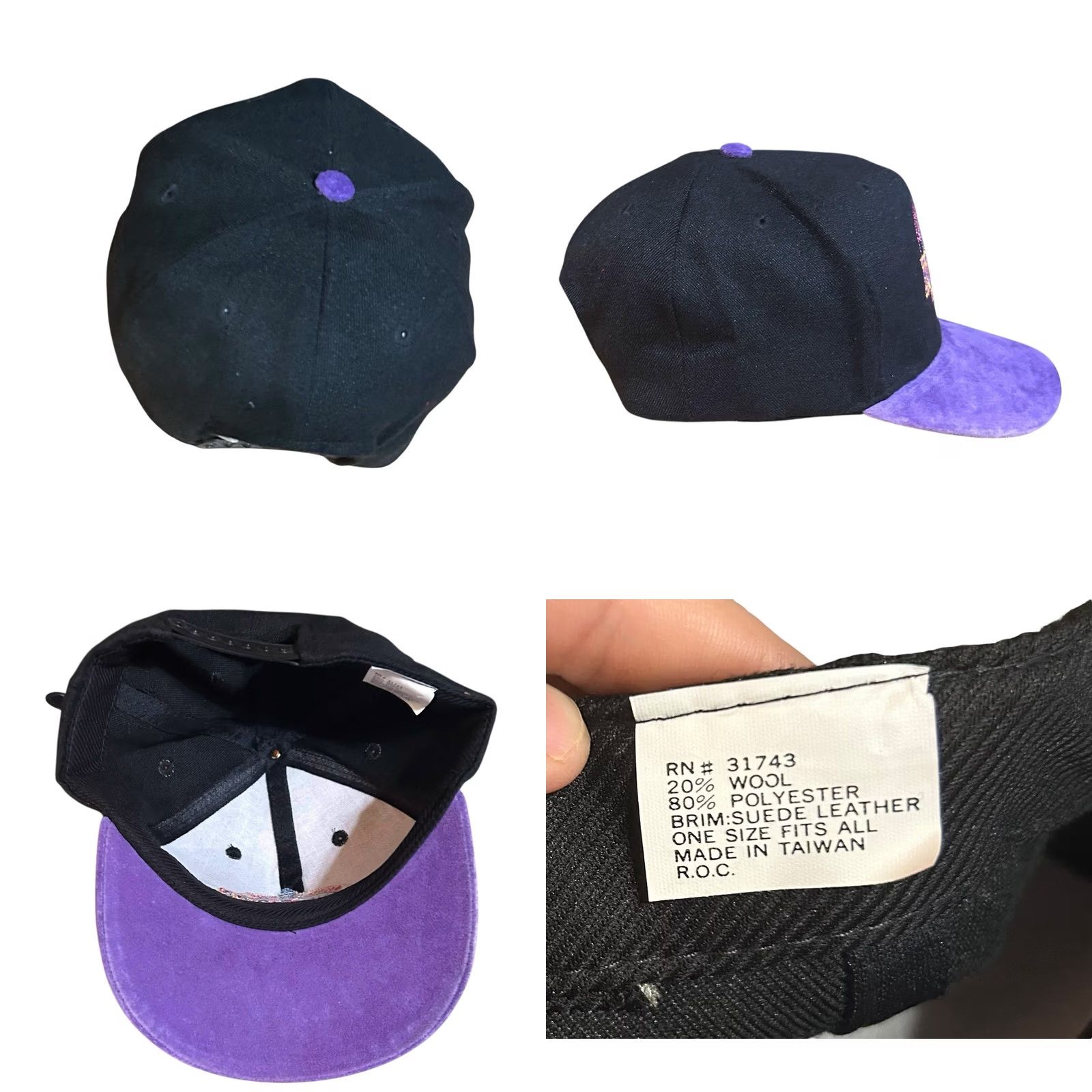 Vintage VINTAGE National Hat Men One Size Black Purple Y2K Retro 90s Trucker Adjustable Breathable Canvas Cotton Suede Halloween? Size US M / EU 48-50 / 2 - 8 Thumbnail