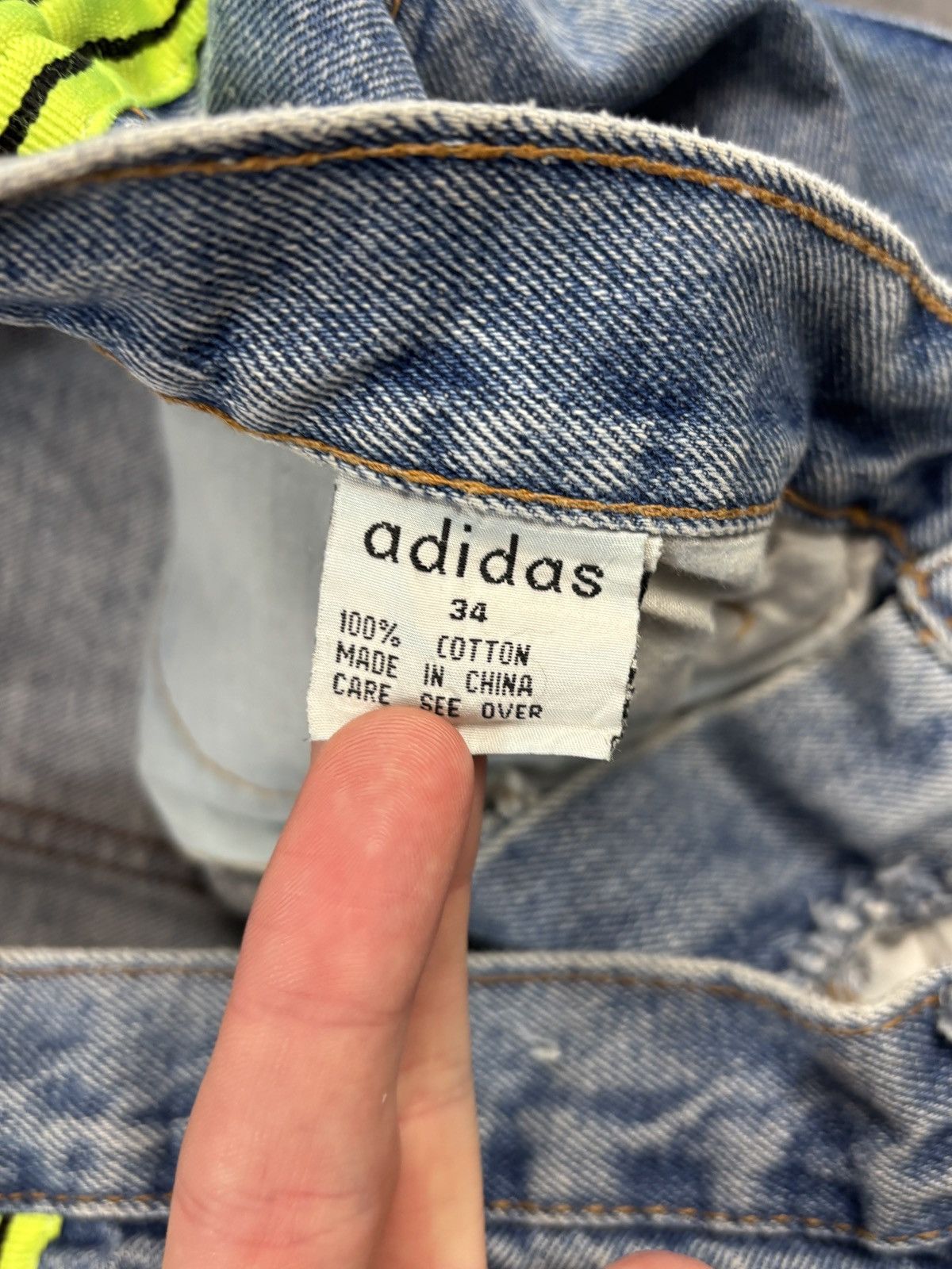 Adidas Vintage Adidas Jeans Shorts 90s Jorts Denim Baggy Loose Long Size US 32 / EU 48 - 5 Thumbnail