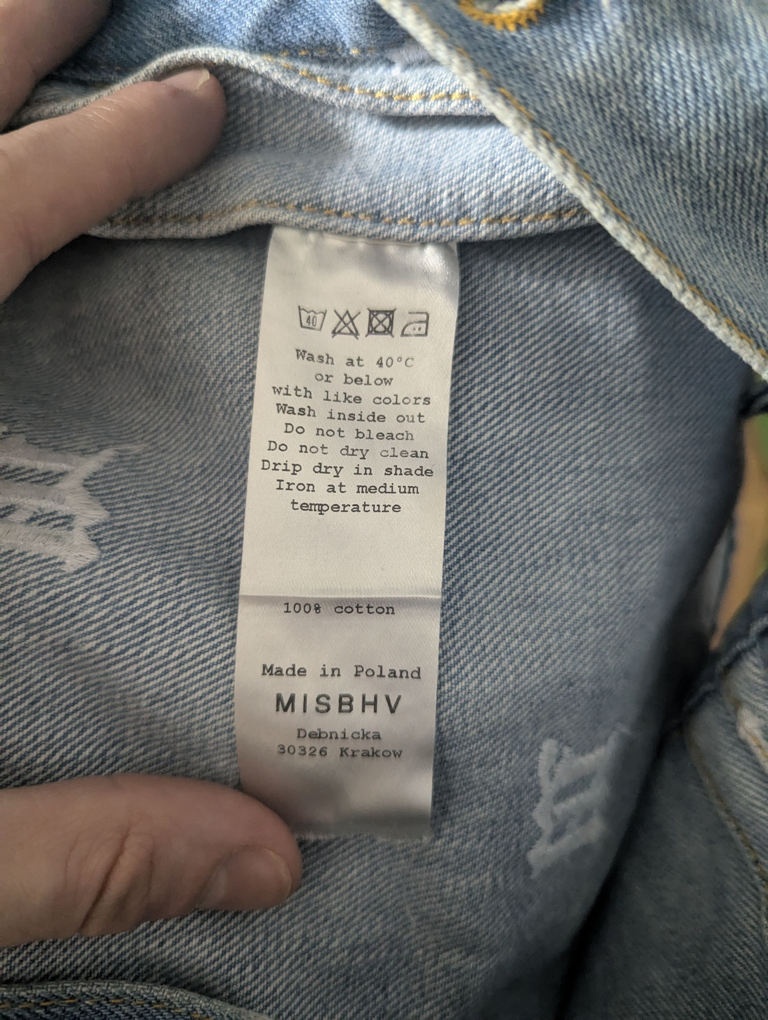 Misbhv Misbhv monogram denim jacket ss18 (small) Size US S / EU 44-46 / 1 - 6 Thumbnail