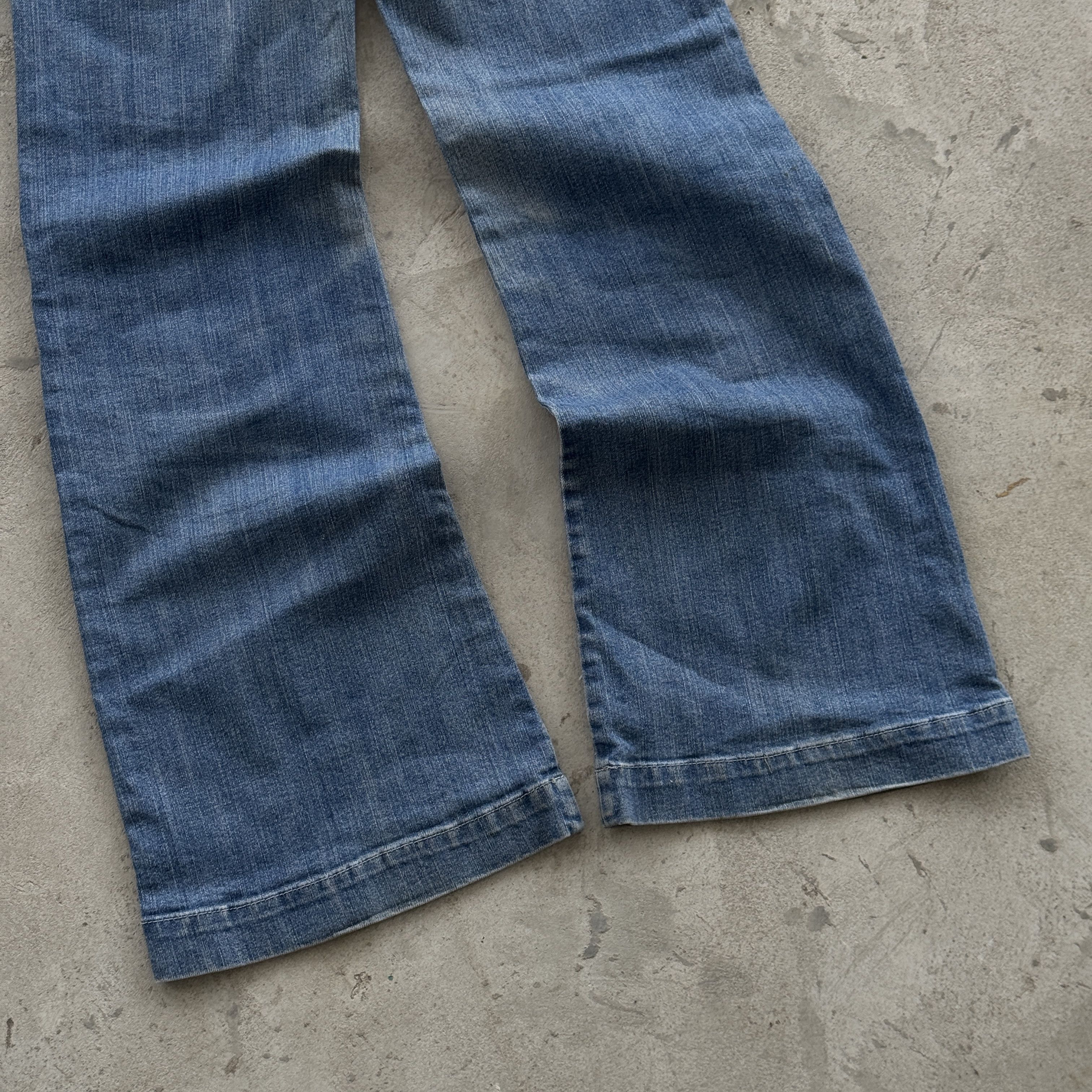 Prada Vintage Prada Womens Flare Blue Denim Jeans Pants Size 30" / US 8 / IT 44 - 9 Thumbnail