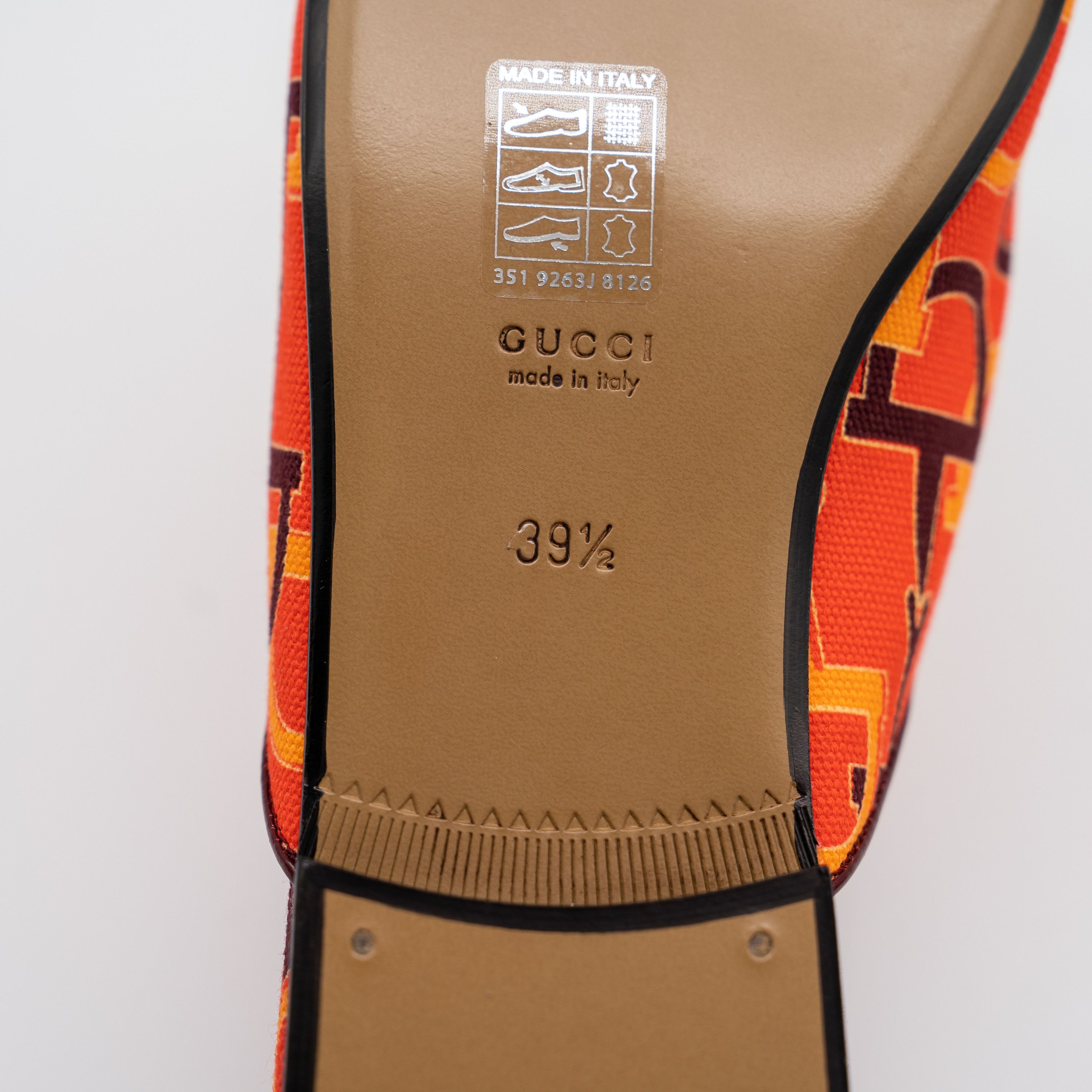 Gucci Gucci Princetown Horsebit Print Orange Mules Slip On Size US 9.5 / IT 39.5 - 11 Thumbnail