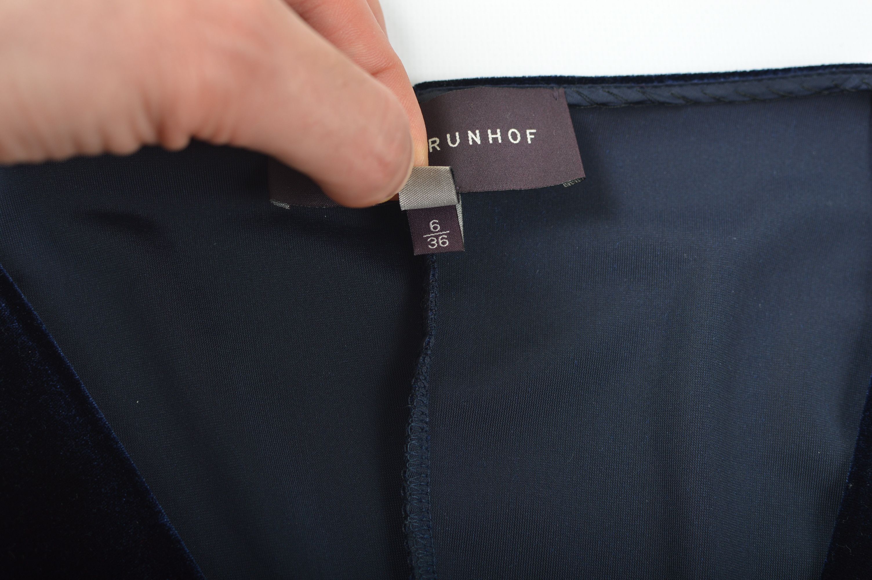 Other Talbot Runhof Cassiopeia Navy Stretch Velvet Blouse Top Size S / US 4 / IT 40 - 3 Thumbnail