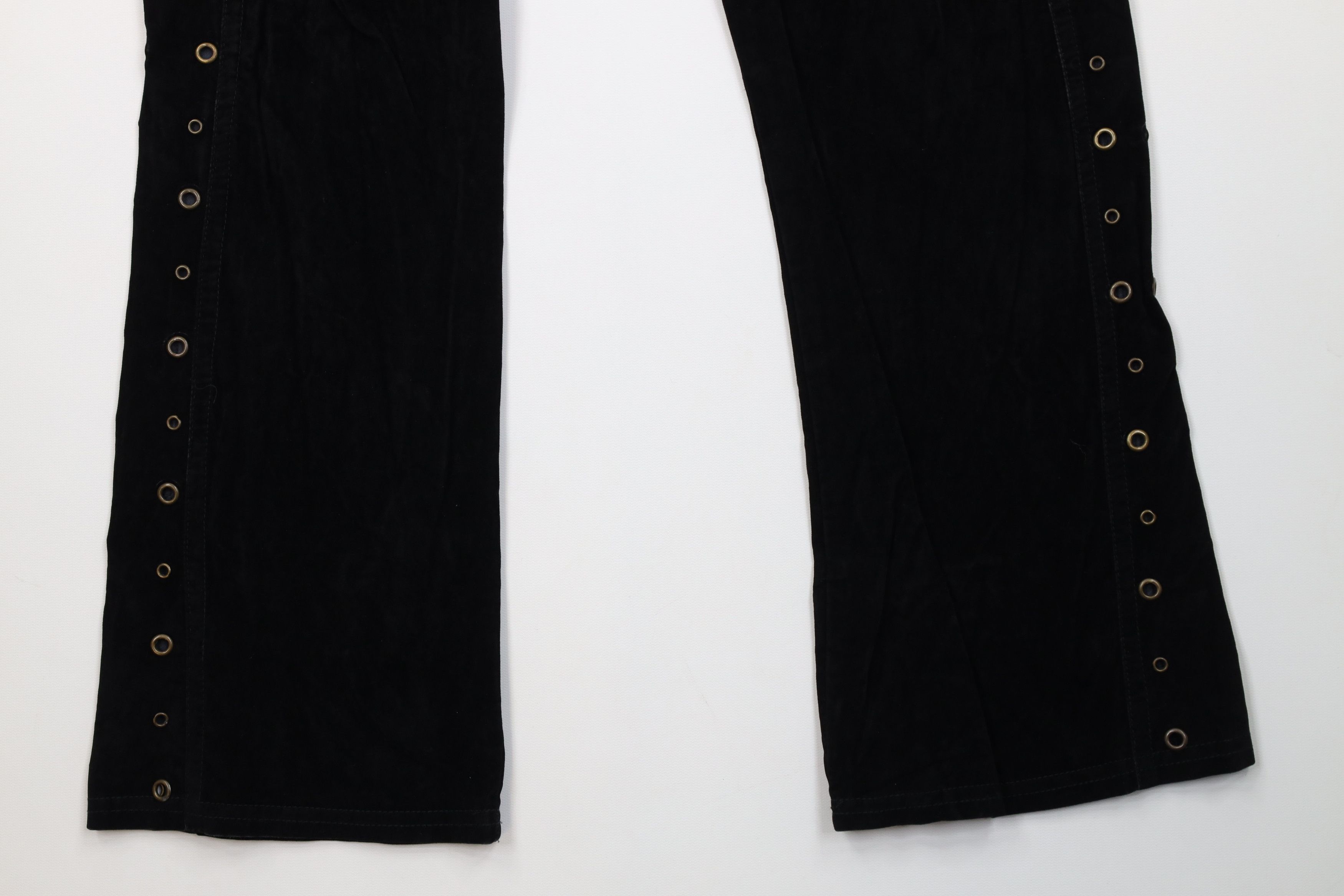 Lip Service Vintage 90s Lip Service Riveted Velvet Pants Black USA Size 32" / US 10 / IT 46 - 4 Thumbnail