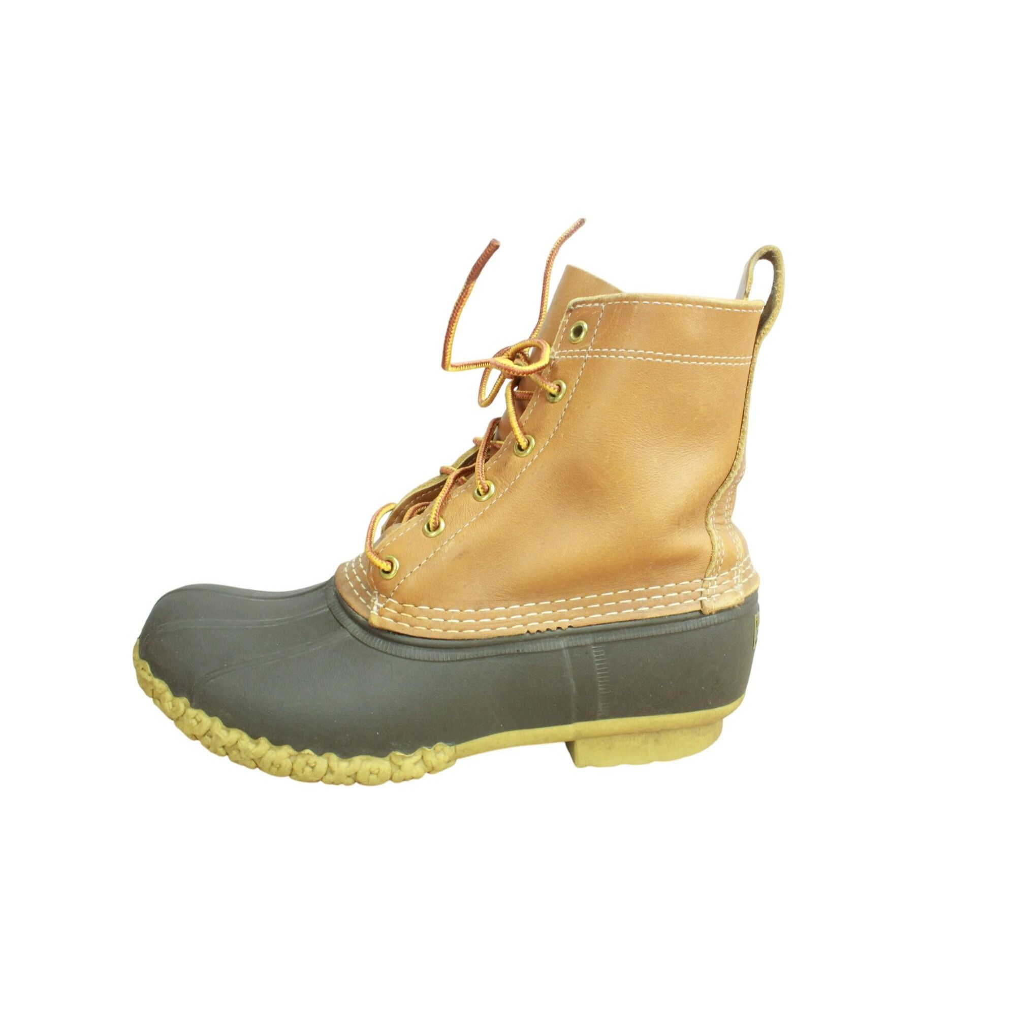 L.L. Bean × Leather LL Bean Women's Brown Leather 8" Unlined Ankle Duck Boots Size US 10 / IT 40 - 1 Thumbnail