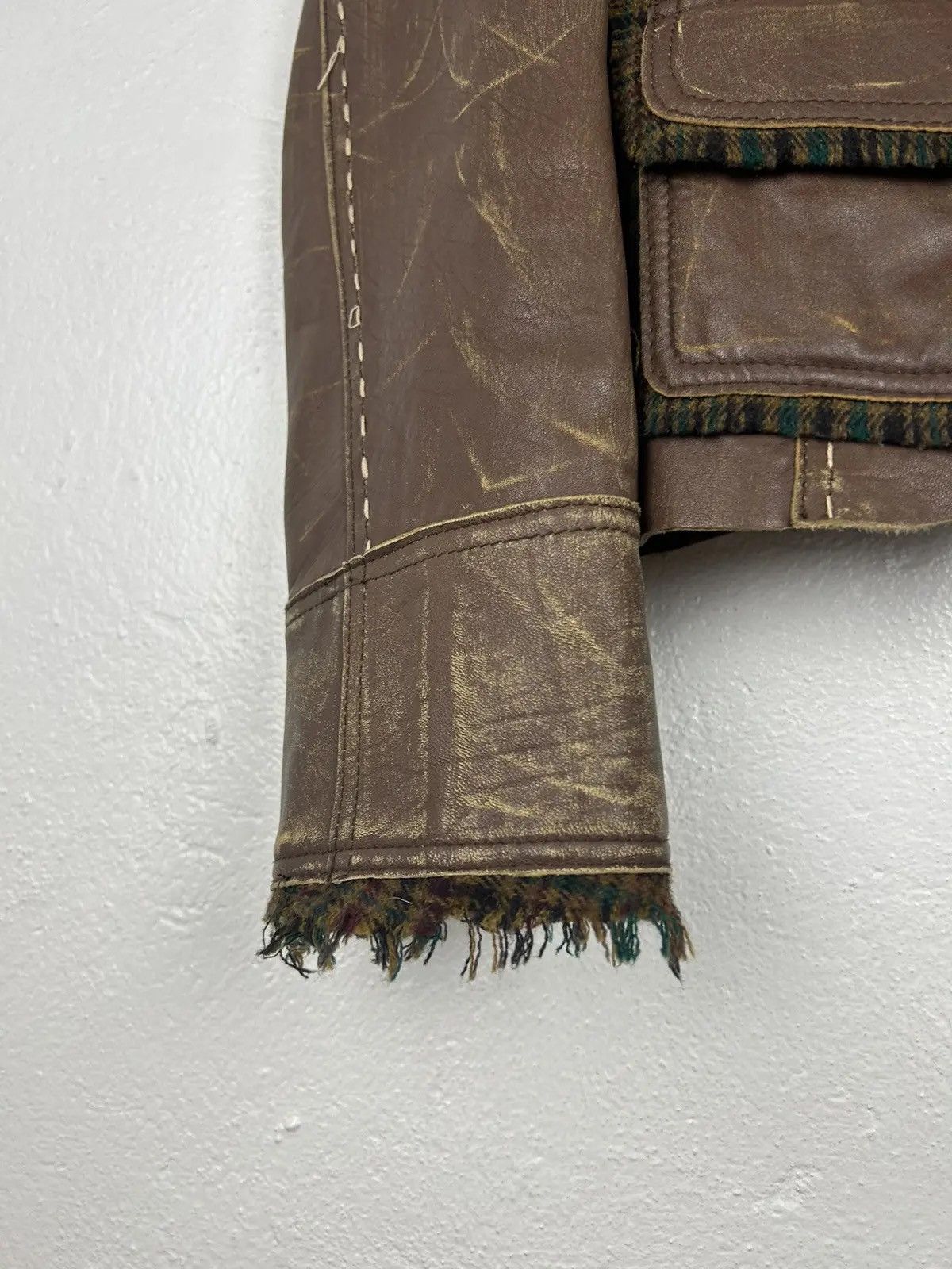 Christian Audigier Vintage Ed Hardy Crazy Design Leather Jacket In Brown Size M / US 6-8 / IT 42-44 - 7 Thumbnail