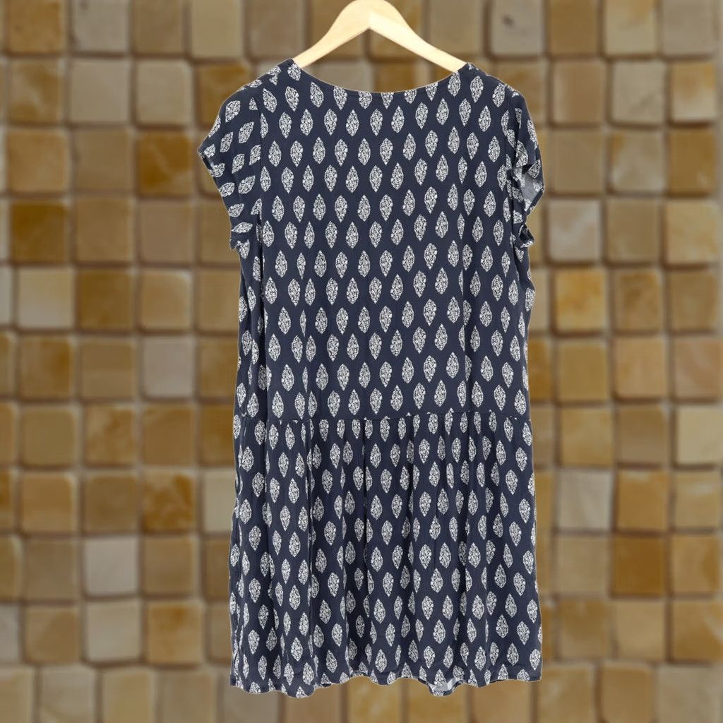 Vintage Garnet Hill Women's Marina Gauzy Crepe Dress Navy Blue M Size M / US 6-8 / IT 42-44 - 1 Thumbnail