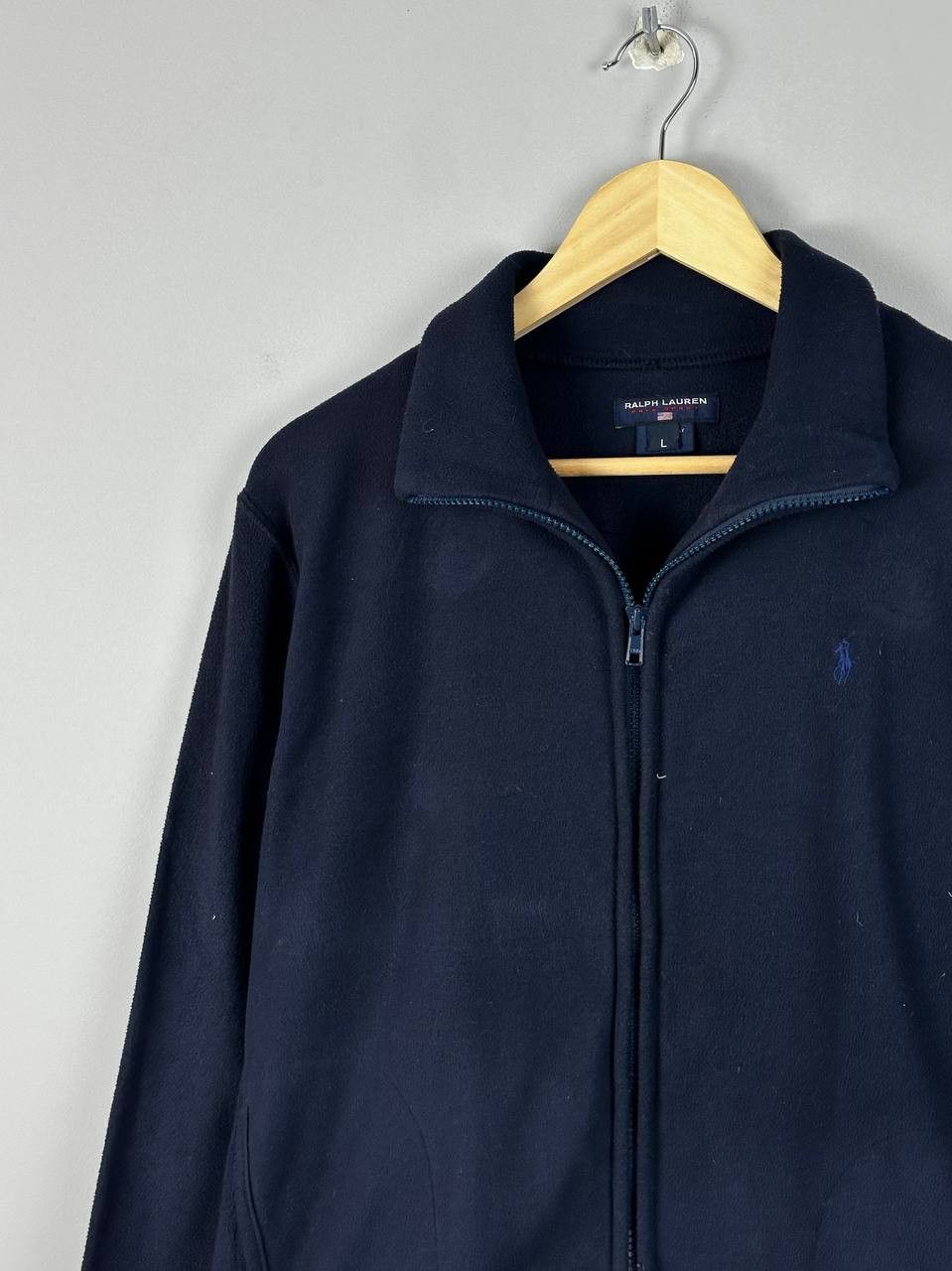 Polo Ralph Lauren Vintage Polo Ralph Lauren Navy Fleece Small Logo Size L / US 10 / IT 46 - 3 Thumbnail