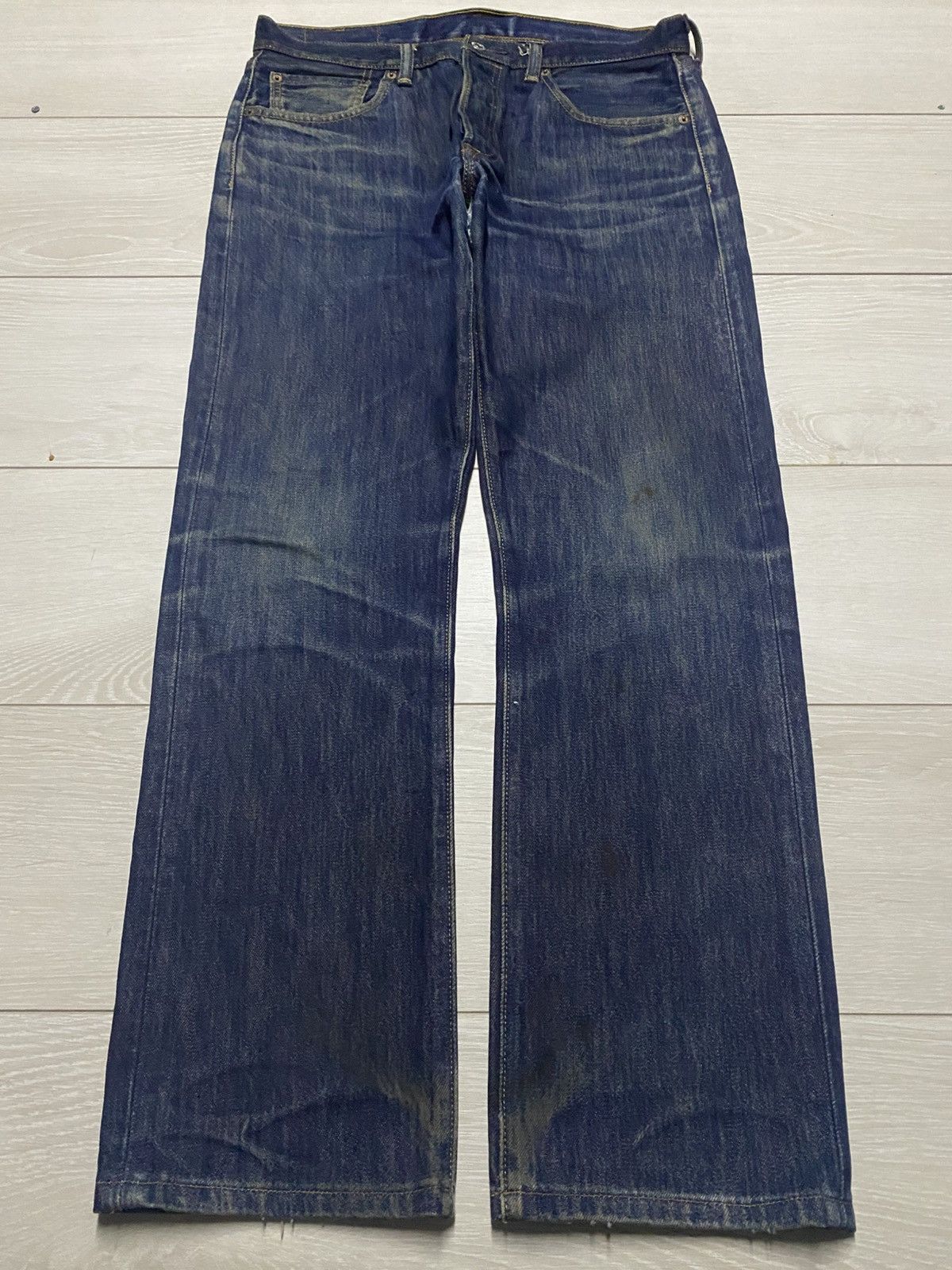 Levi's Vintage Levis 501 Y2K Faded Mud Wash Distressed Jeans Size US 32 / EU 48 - 1 Thumbnail