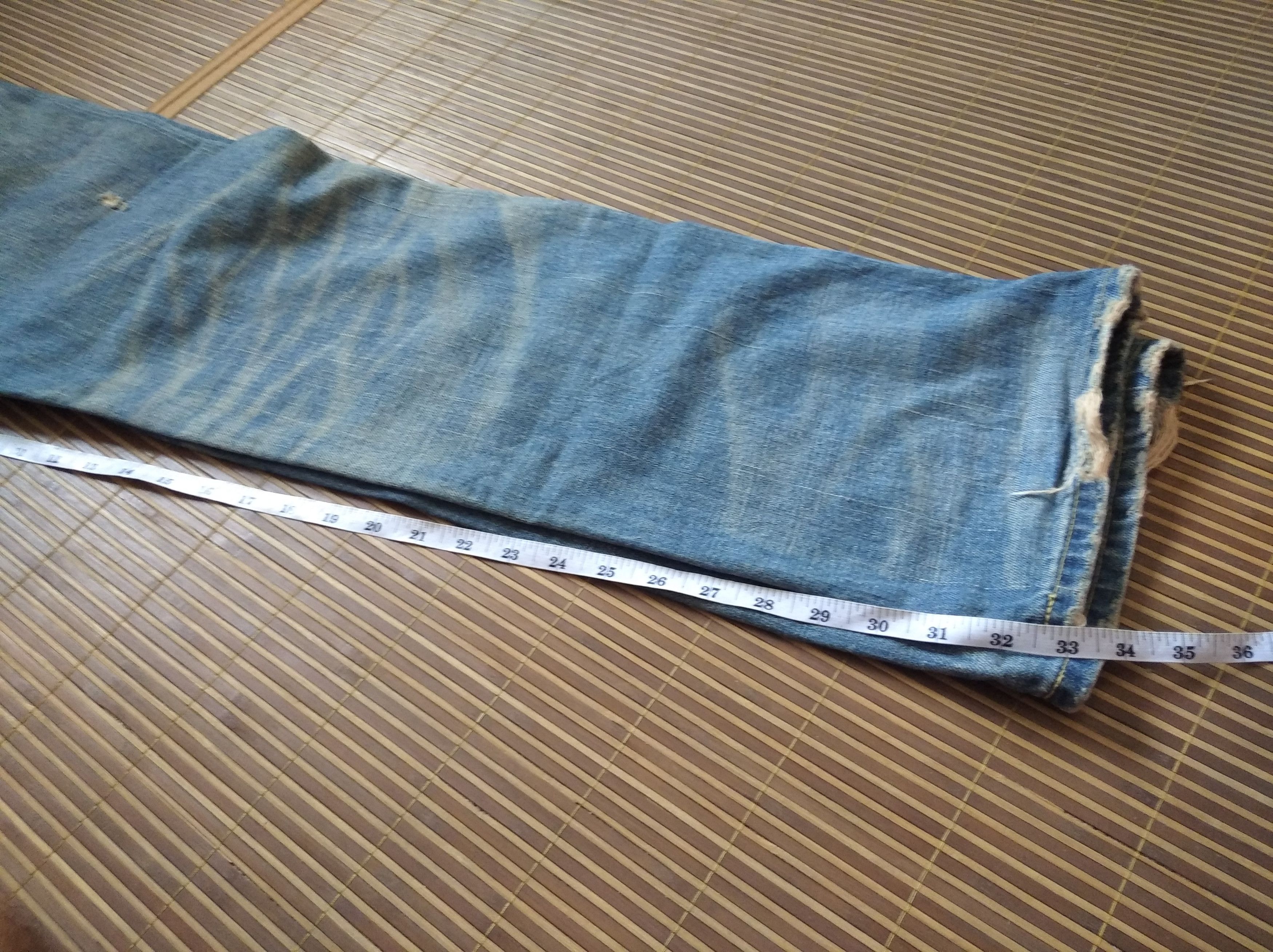 Edwin × Japanese Brand Vintage 90s Edwin 505zx Selvedge Distressed Denim Jeans Size US 34 / EU 50 - 10 Thumbnail
