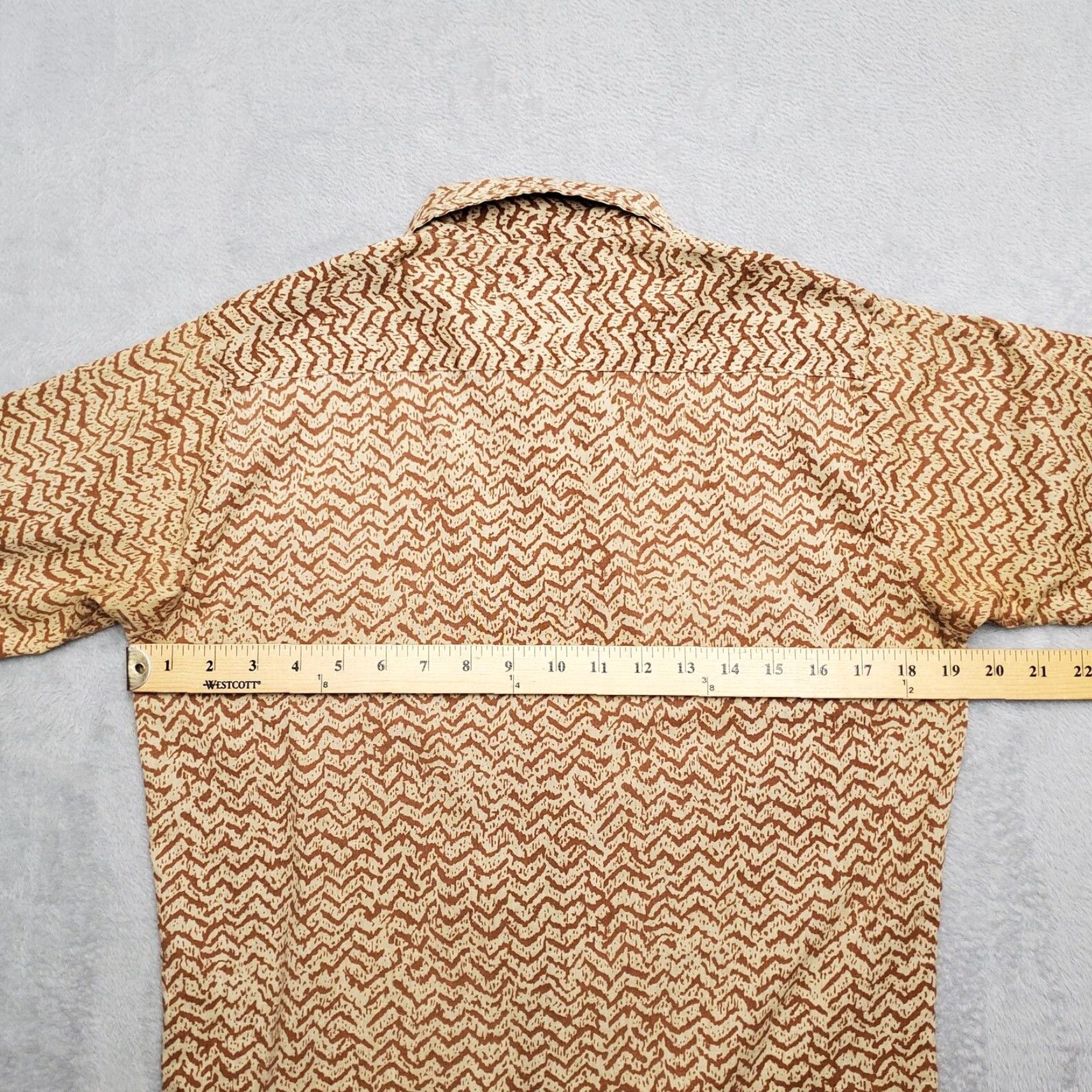 Sears VINTAGE Sears Put On Shop Shirt Mens S Brown Animal Print Button-Up Size US S / EU 44-46 / 1 - 7 Thumbnail