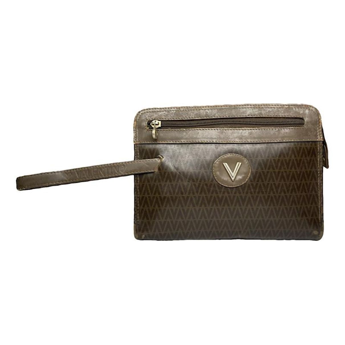 Mario Valentino Brown Leather Clutch Bag Size ONE SIZE - 1 Thumbnail