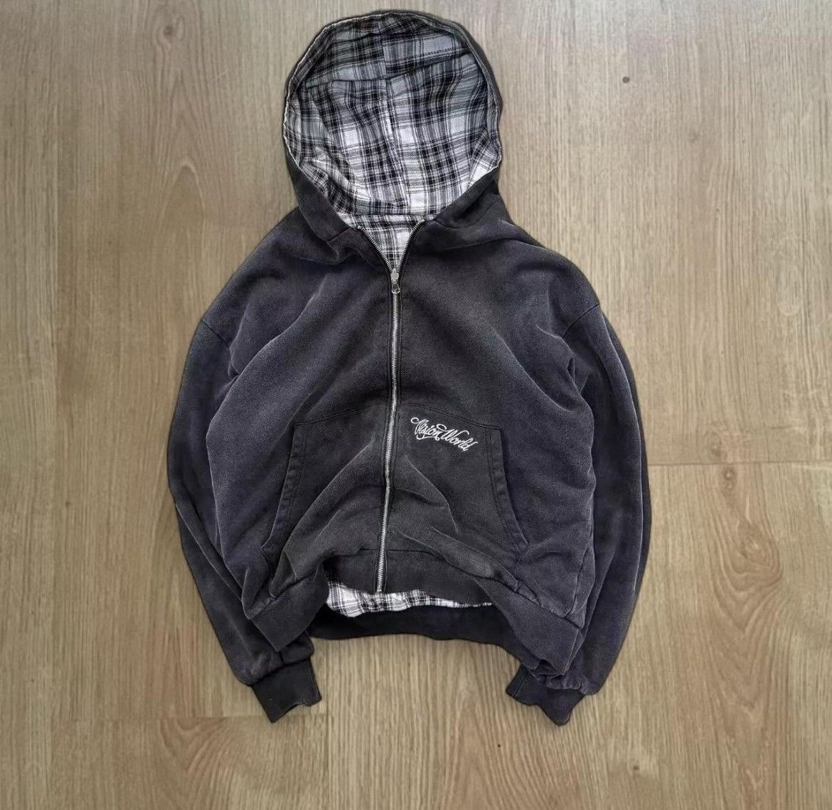 Other Y2k reversible black/grey baggy hoodie Size US S / EU 44-46 / 1 - 2 Thumbnail