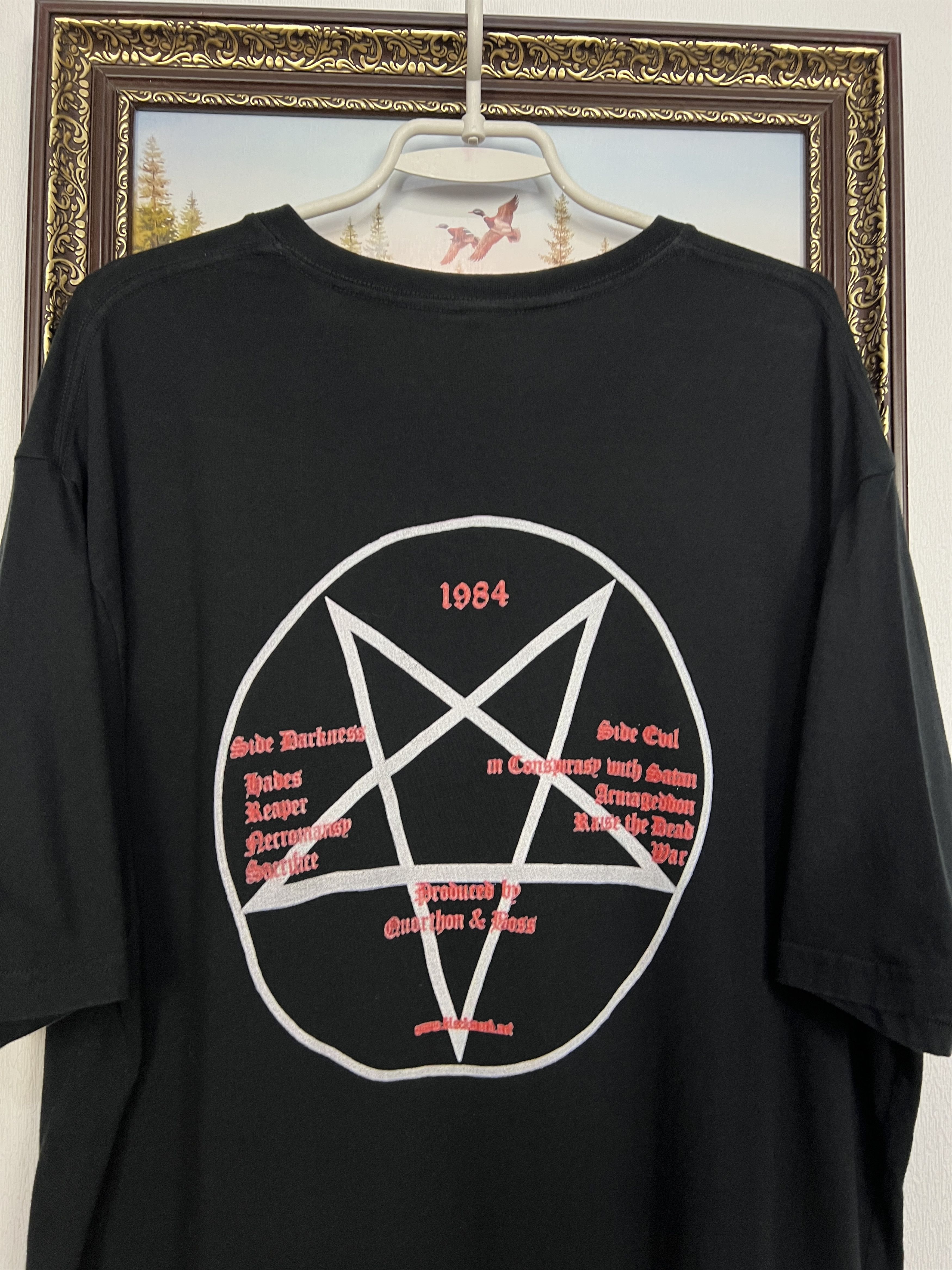 Vintage Bathory Band Over Print Shirt Tee Rare Big Goat Metal Sz 4XL Size US XXL / EU 58 / 5 - 8 Thumbnail