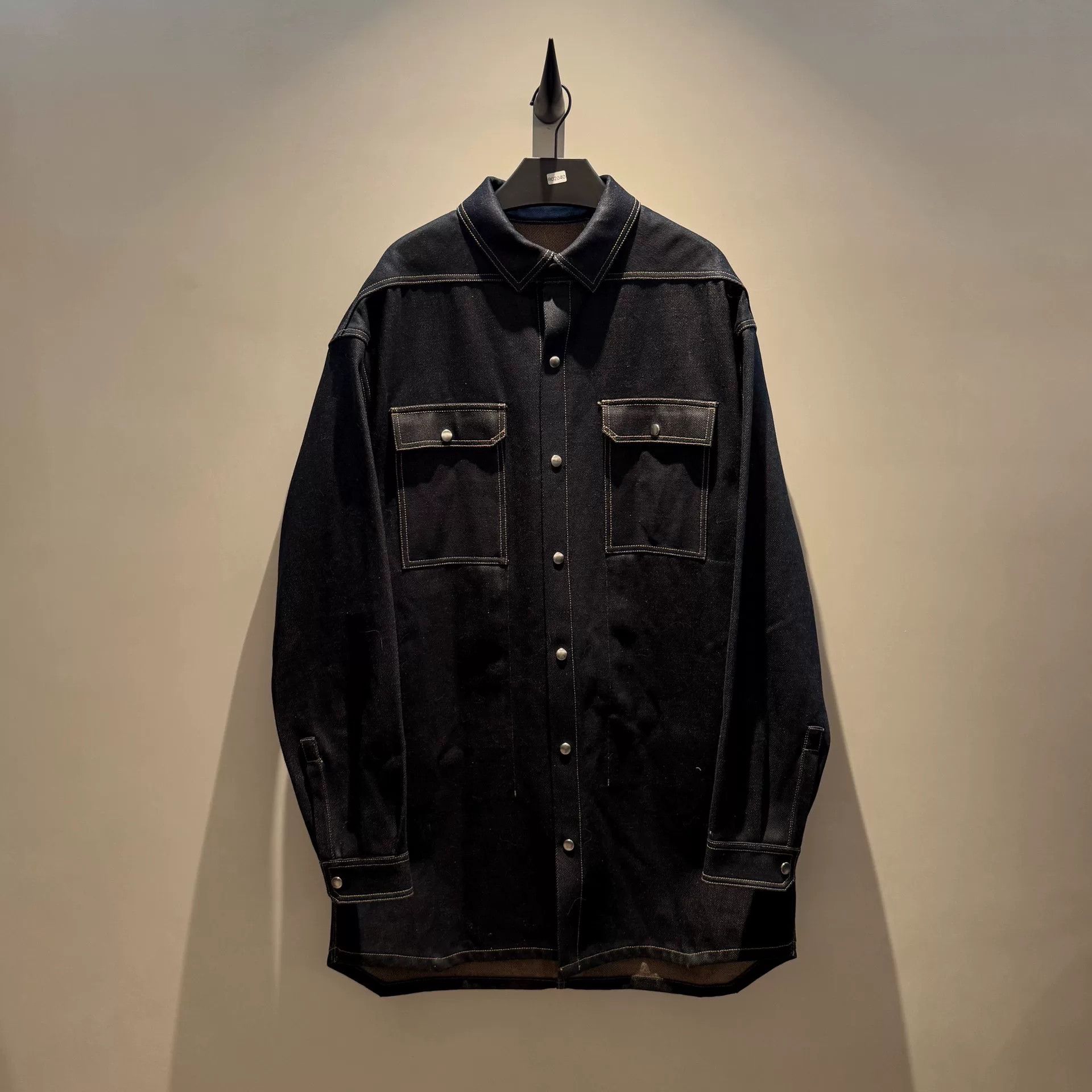 Rick Owens rick owens oversized denim jacket in black Size US L / EU 52-54 / 3 - 1 Thumbnail