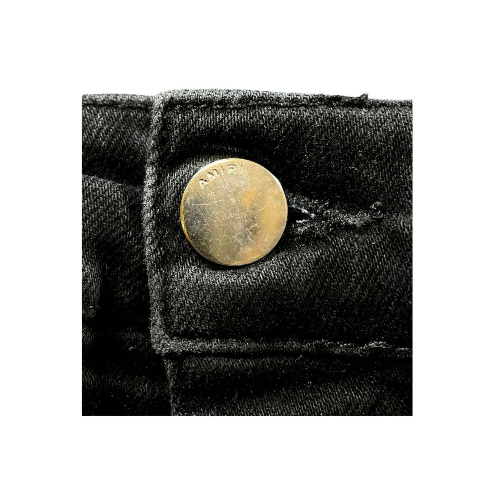 Amiri Amiri Crystal Patch MX2 (Custom) Black Jeans Size US 34 / EU 50 - 3 Thumbnail