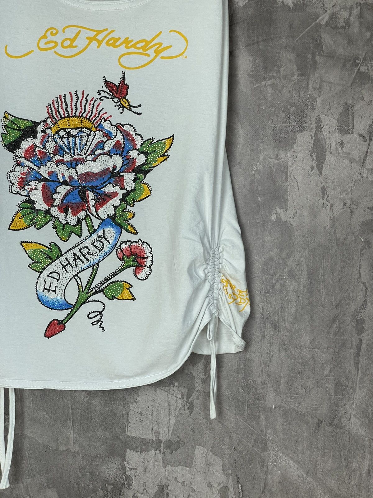 Ed Hardy Vintage Ed Hardy By Christian Audigier Sleeveles Shirt Size US XXL / EU 58 / 5 - 6 Thumbnail