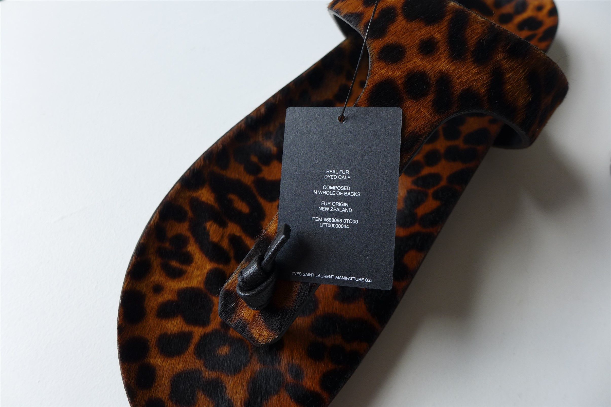 Saint Laurent Paris Saint Laurent Jimmy Sandals - Leopard Print Calf Fur Size US 11 / EU 44 - 12 Thumbnail