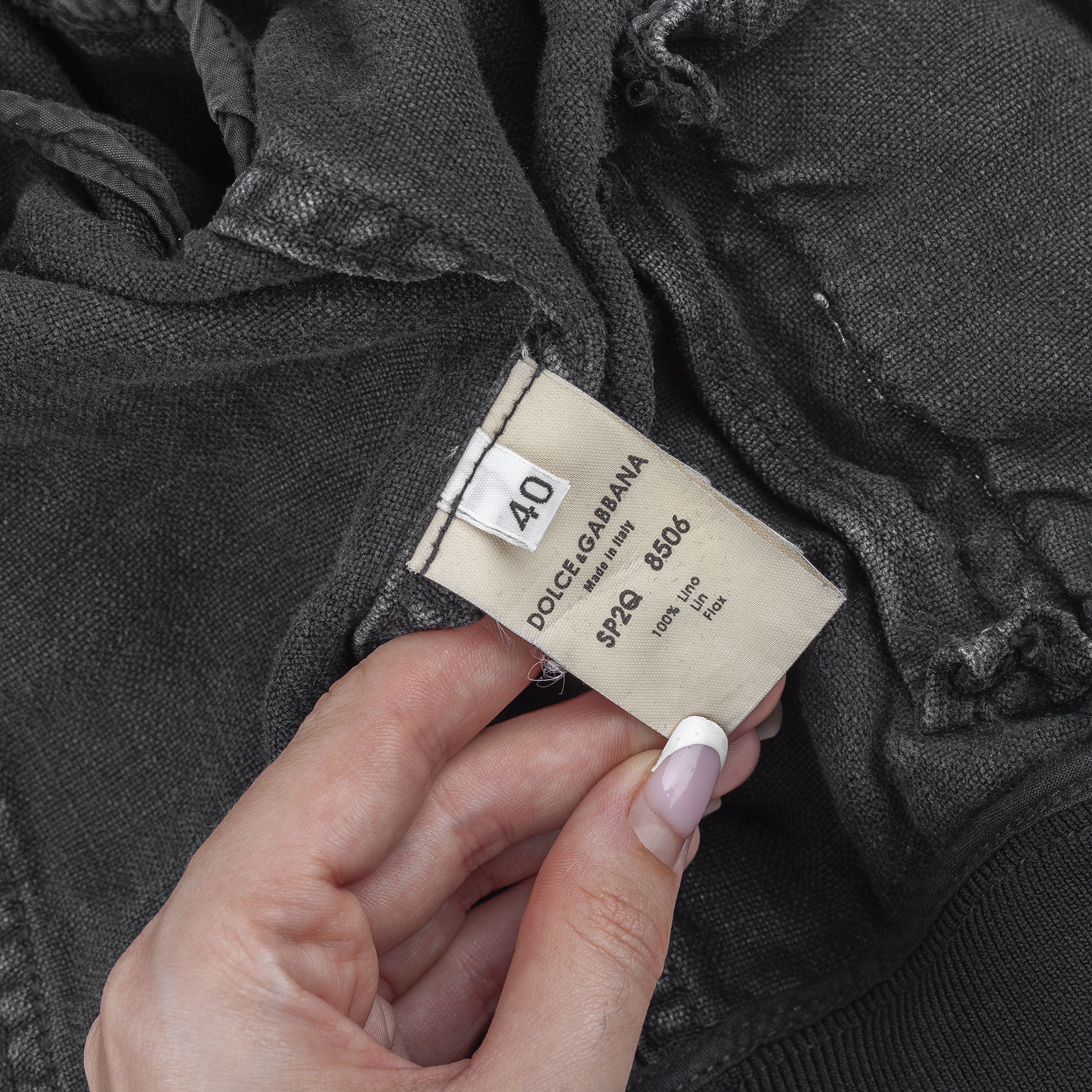 Dolce & Gabbana Dolce & Gabbana Vintage Black Denim Bomber Jacket (S) Size S / US 4 / IT 40 - 5 Thumbnail
