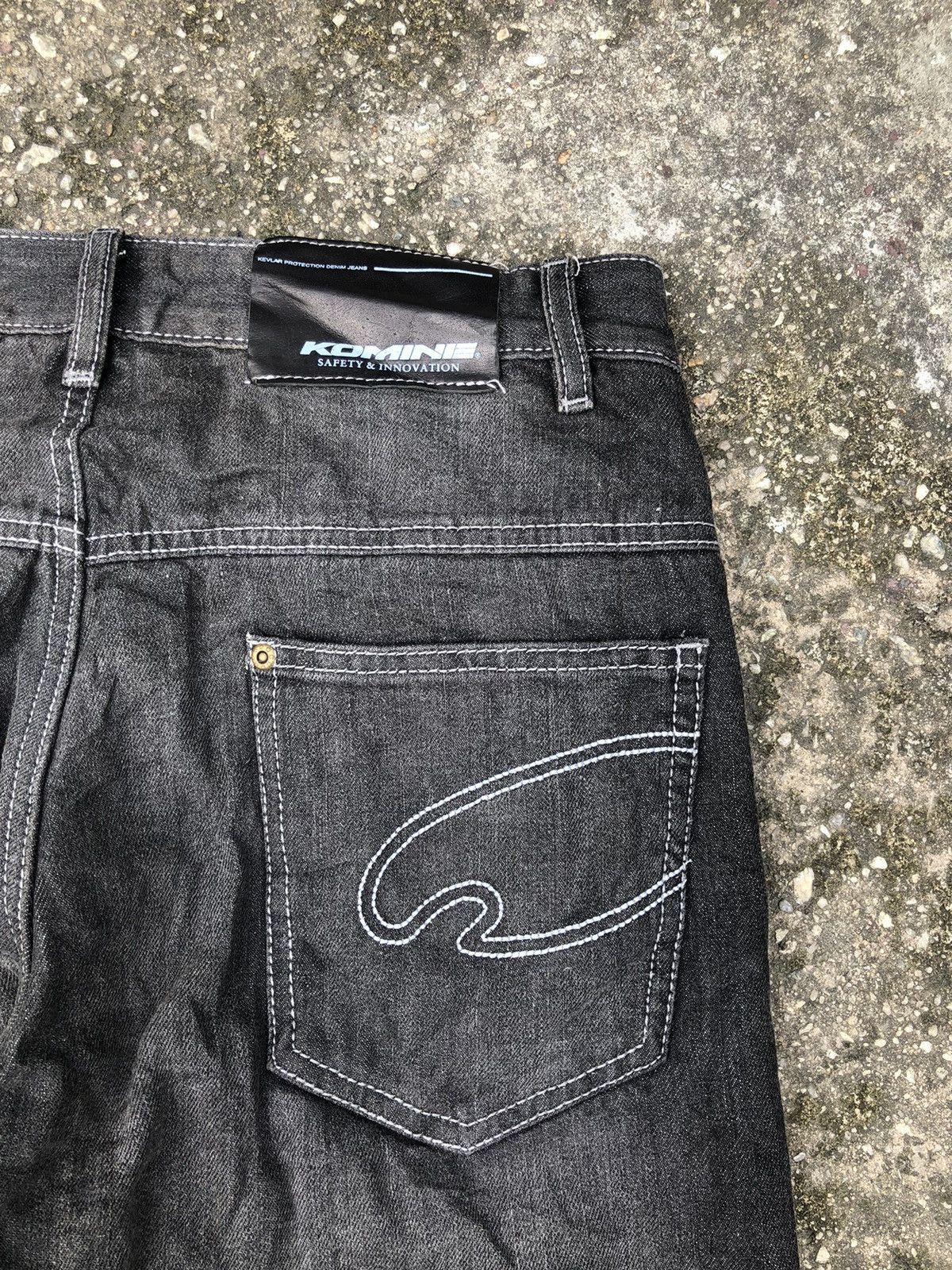 Japanese Brand 💥RARE!💥Vintage Komine Kevlar Protection Denim Baggy Jeans Size US 32 / EU 48 - 15 Thumbnail