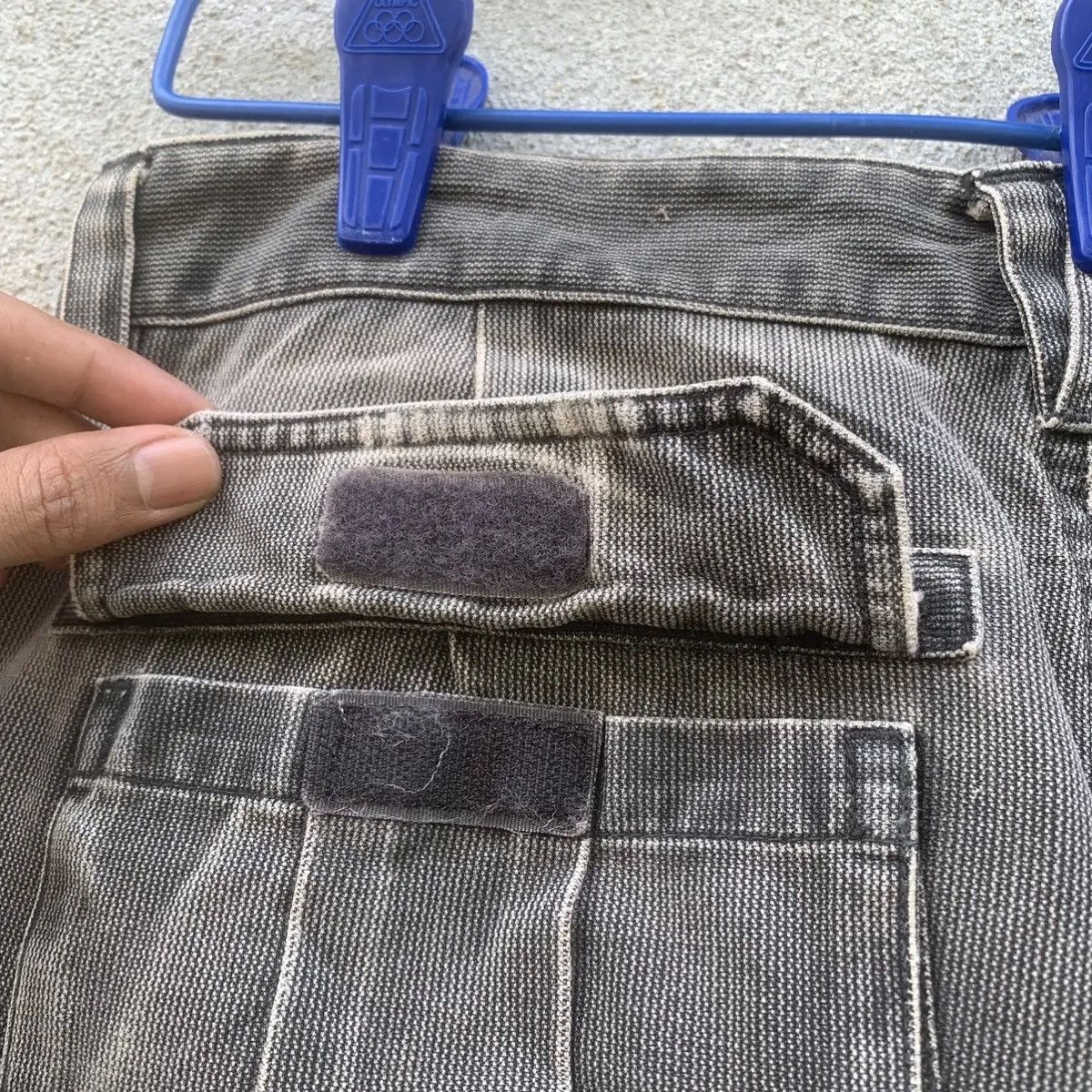 BEANPOLE BEAN POLE🔥DOUBLE KNEE CARGO VINTAGE BAGGY FADED MULTI PANTS Size US 32 / EU 48 - 15 Thumbnail