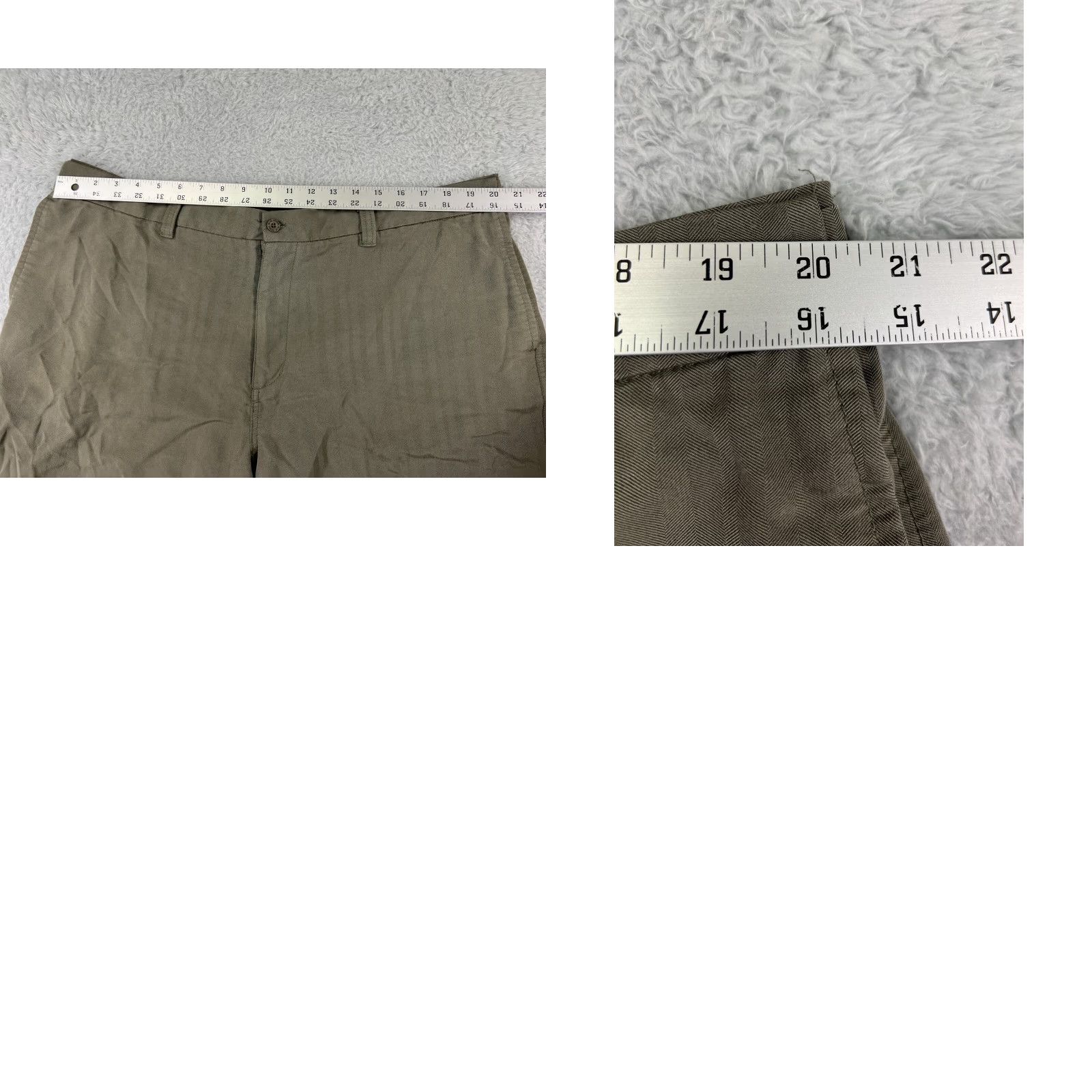 Big Dogs Big Dogs Mens Shorts 42 Green Rayon Blend Chino Beach Aloha Pattern Striped Casual Fall Spring Summer Mens Size US 42 / EU 58 - 9 Thumbnail