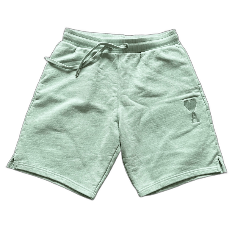 AMI Mint Green Heart Embroidered Shorts Size US 34 / EU 50 - 1 Thumbnail