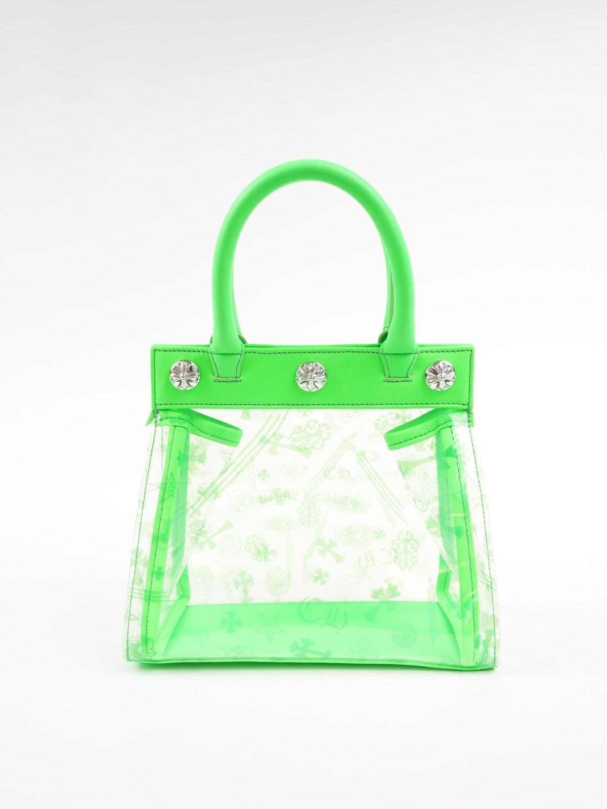 image of Chrome Hearts Drew Mini Vinyl Bag in Green, Women's