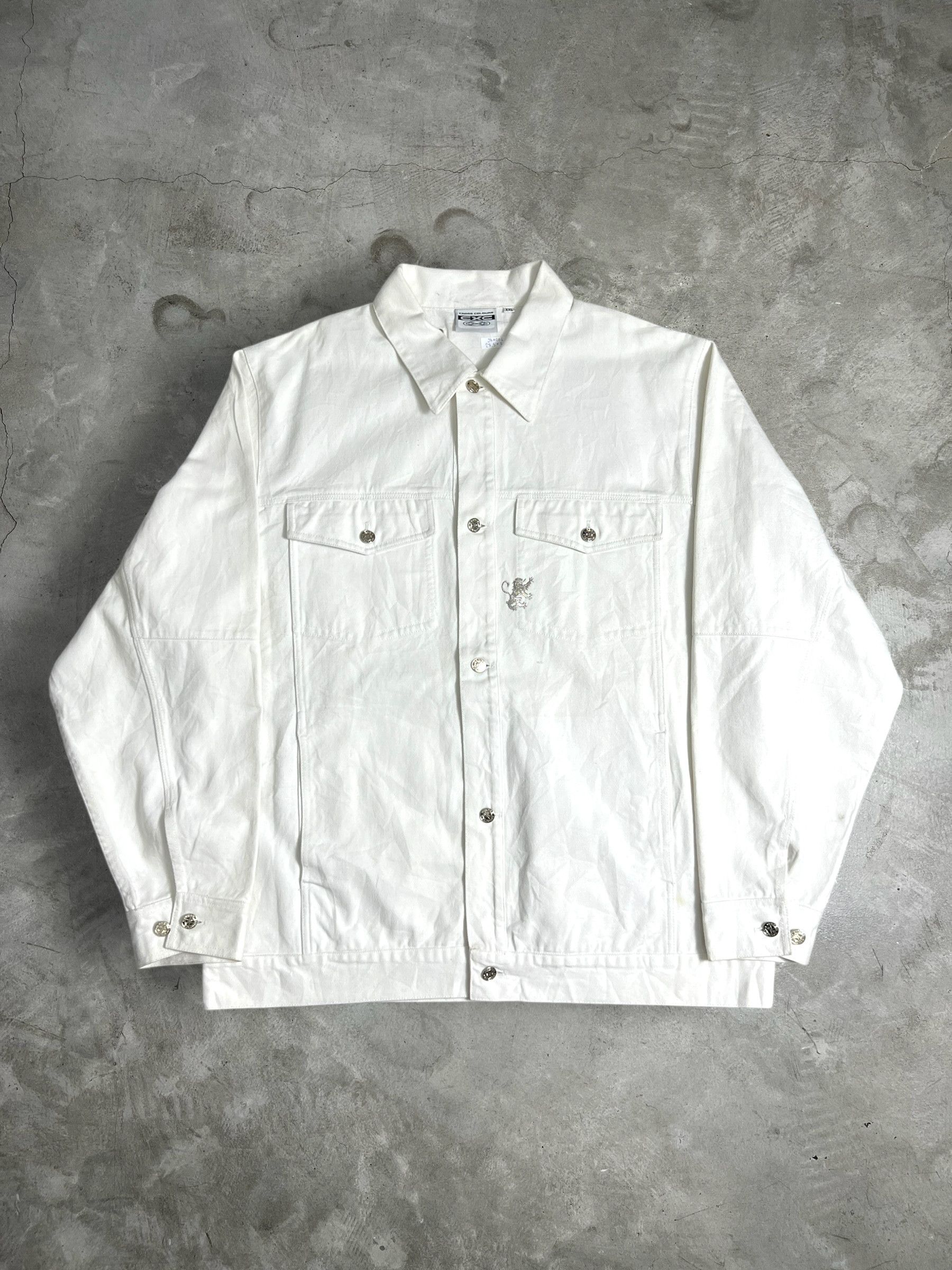 Cross Colours Vintage Cross Colours White Denim Jacket (XXL) JKA006 Size US XXL / EU 58 / 5 - 1 Thumbnail