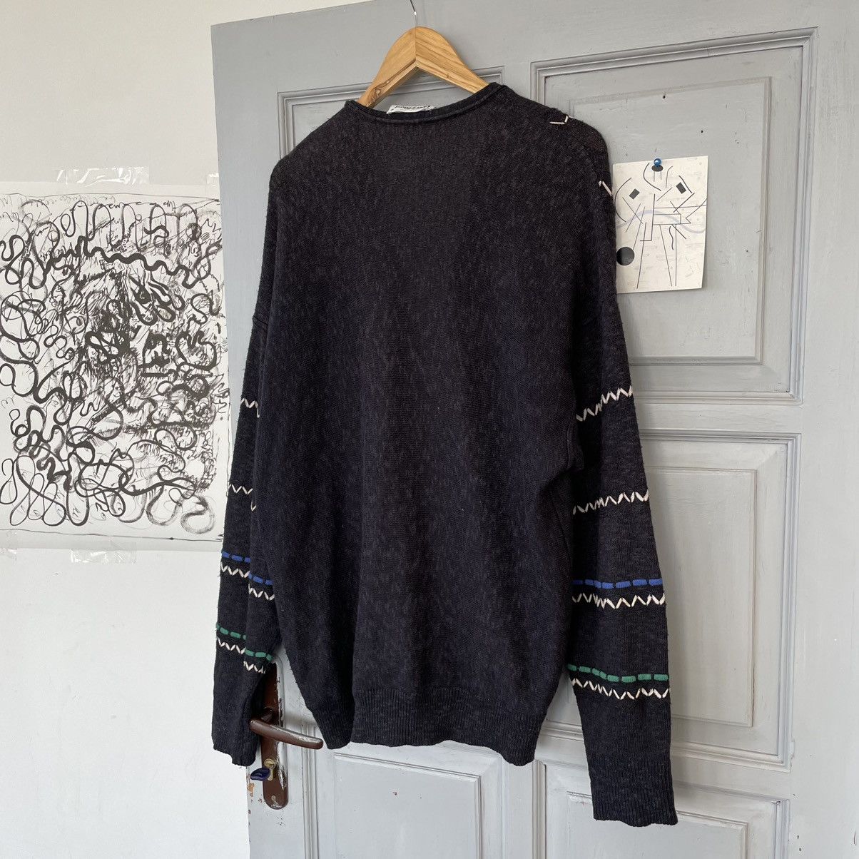 Carlo Colucci Vintage 90’s Multicoloured Embroidered Cardigan y2k Size US L / EU 52-54 / 3 - 6 Thumbnail