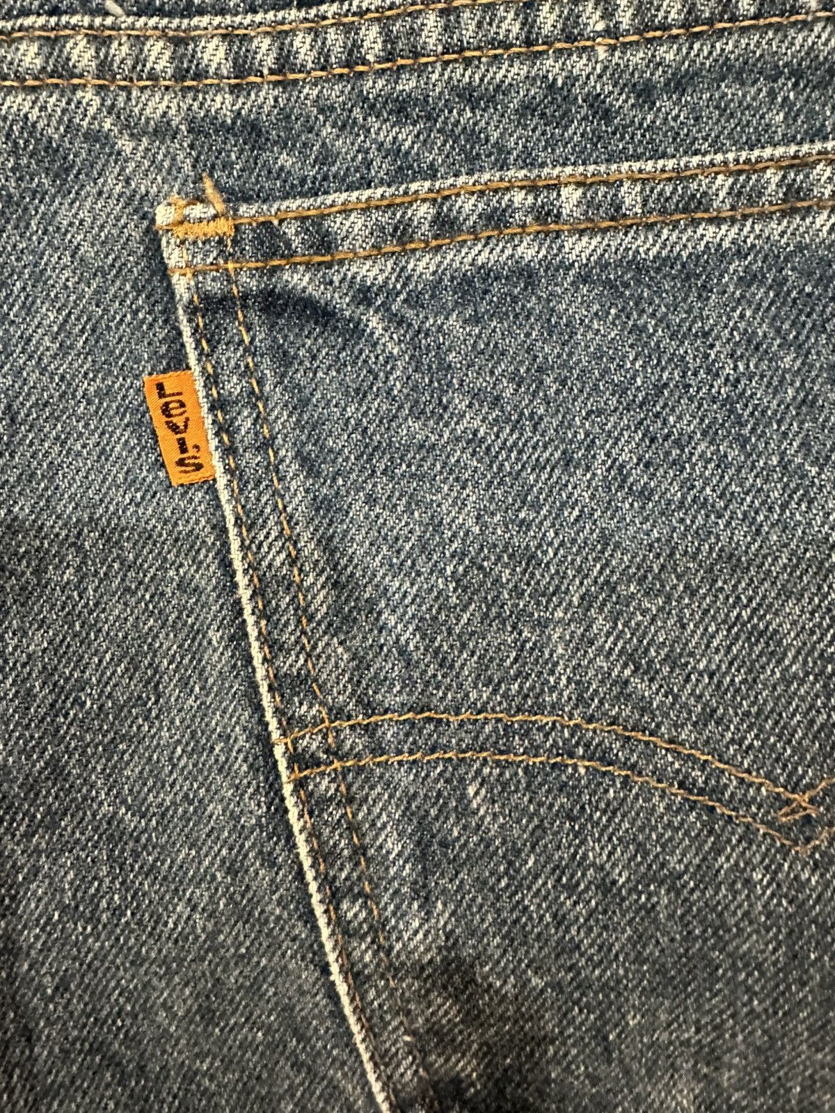 Levi's Vintage 80s Levis 20517 0217 Orange Tab Jeans 34x30 Size US 34 / EU 50 - 3 Thumbnail