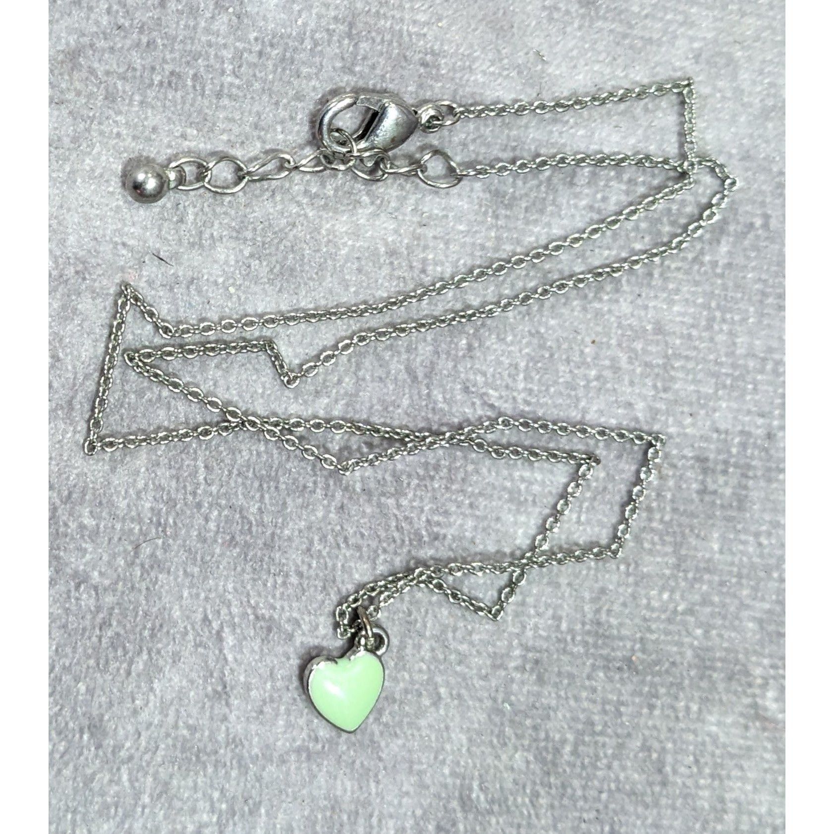 Other Minimalist Mint Green Heart Pendant Necklace Size ONE SIZE - 6 Thumbnail