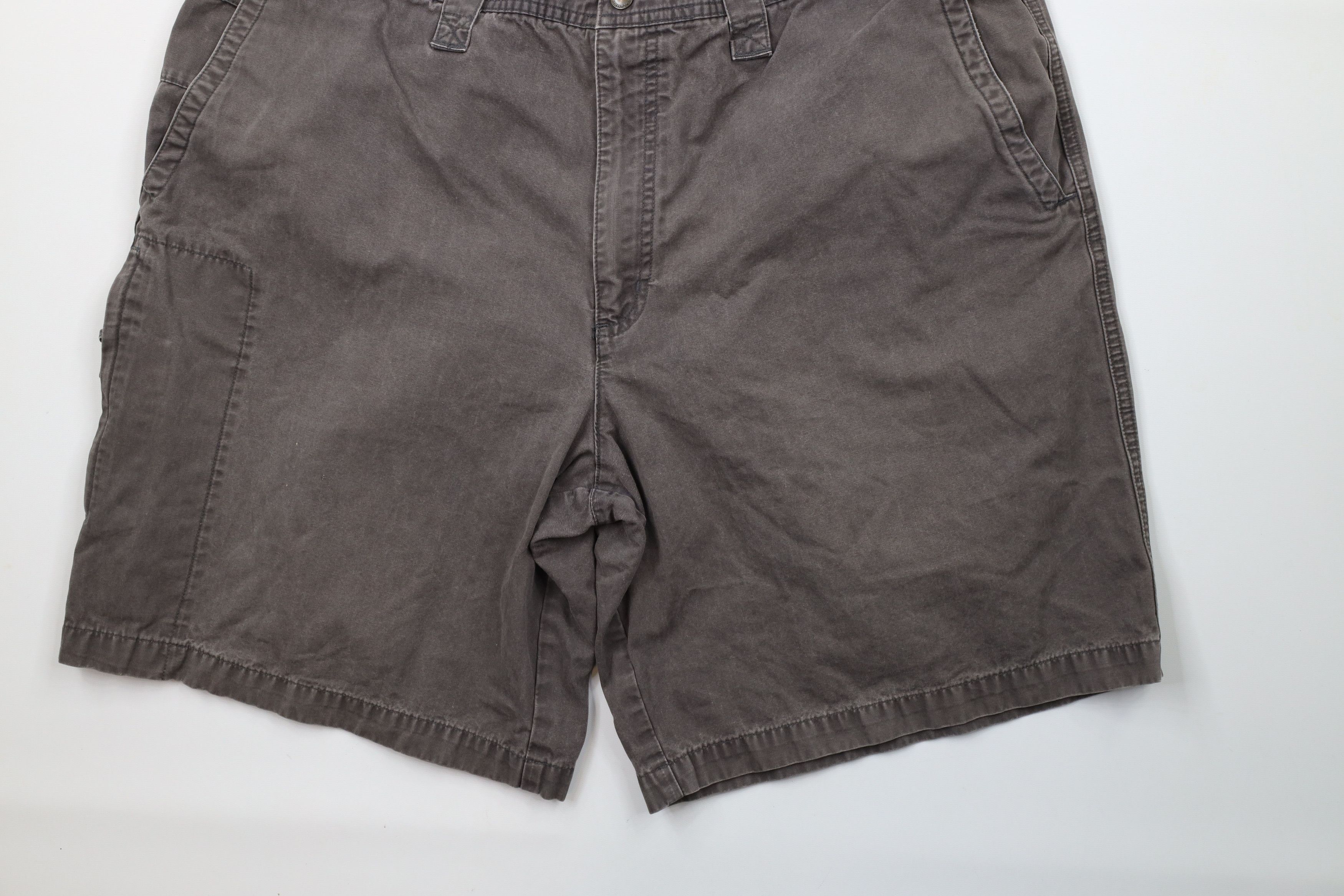 Columbia × Vintage Vintage Columbia Out Above Knee Dungaree Shorts Gray Cotton Size US 32 / EU 48 - 4 Thumbnail