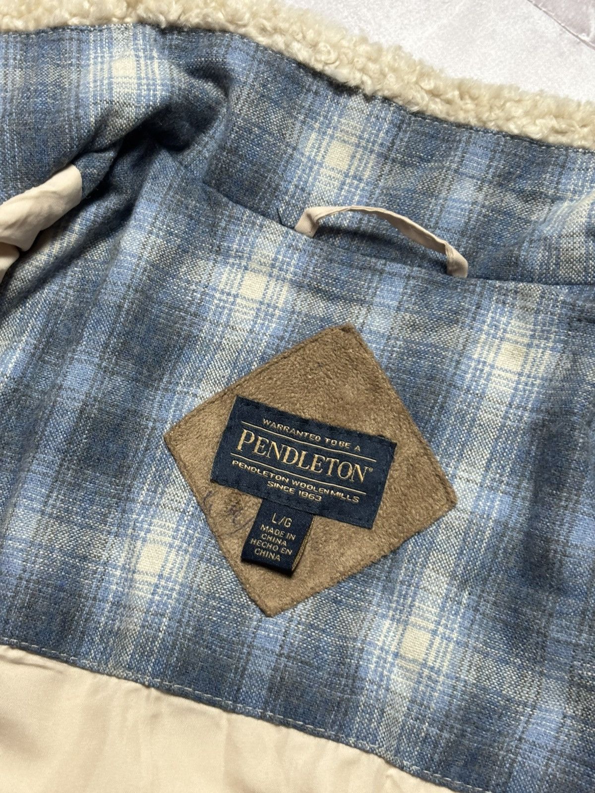 Pendleton Pendleton Sherpa Jacket Teddy Fuzzy Plaid Accents Womens L Size L / US 10 / IT 46 - 13 Thumbnail