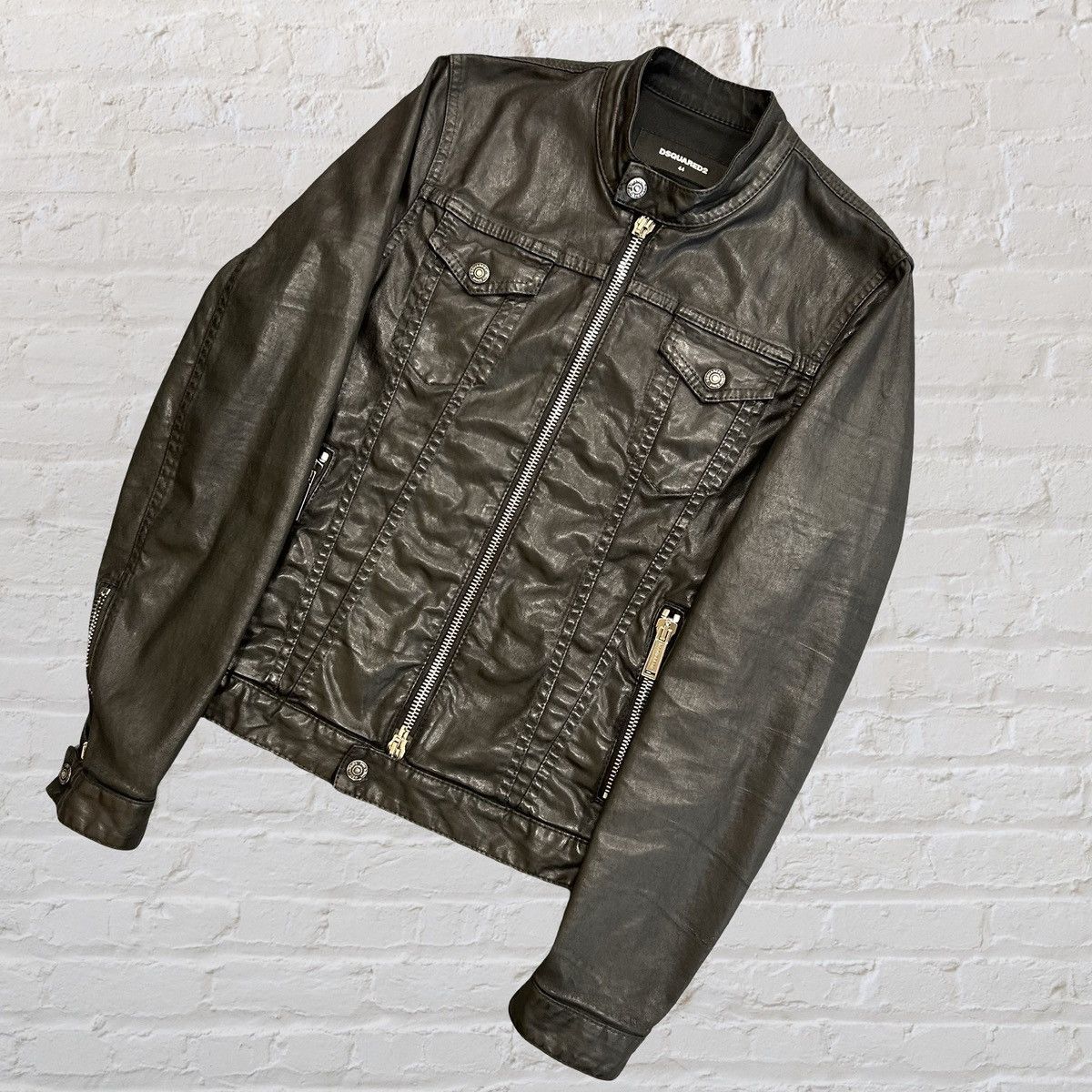 Dsquared2 DSQUARED2 Wax Coated Zip-Up Jacket 44 Size US S / EU 44-46 / 1 - 4 Thumbnail