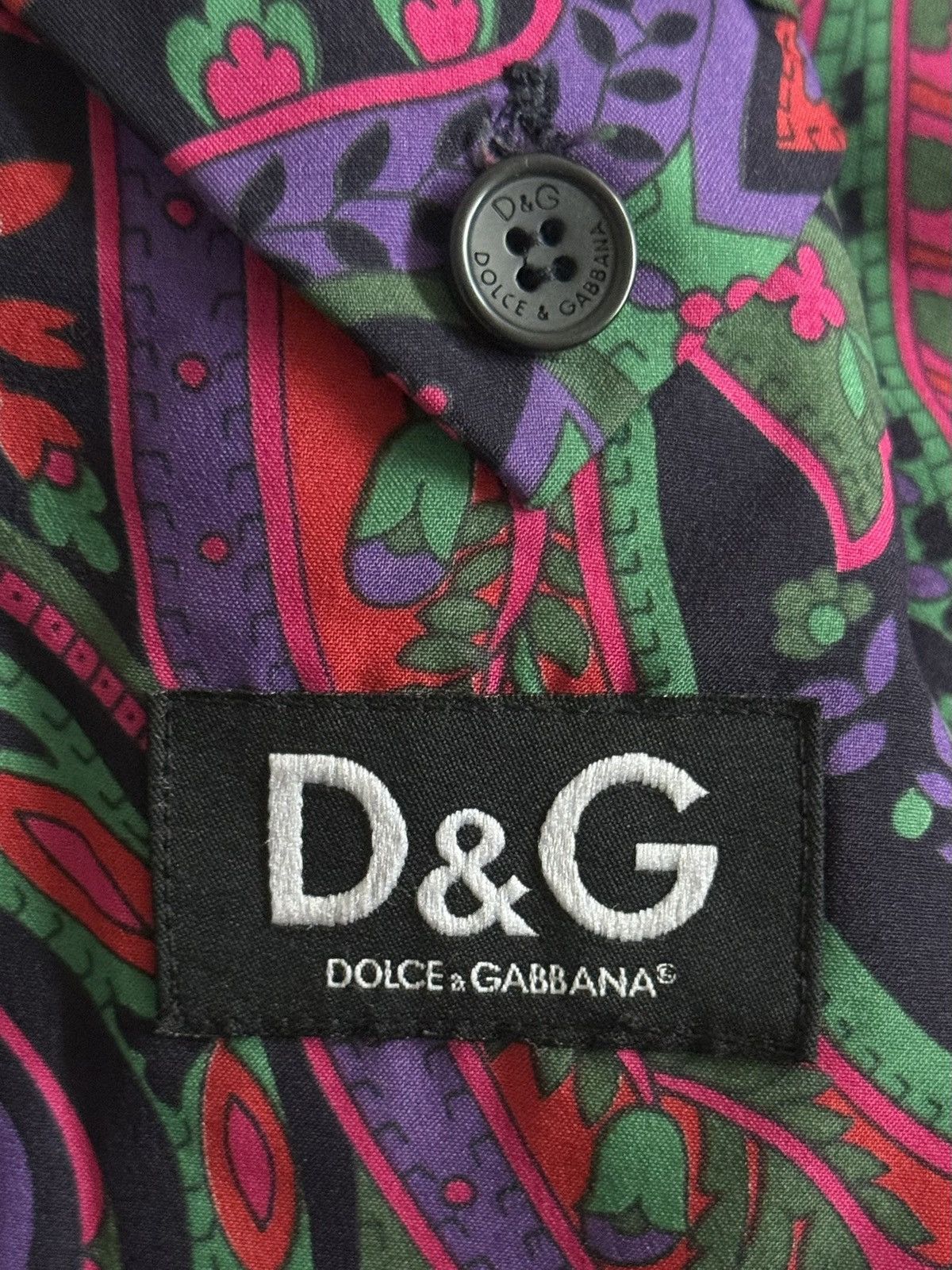 Dolce & Gabbana Vintage Dolce & Gabbana Patchwork Avant-Garde Men’s Blazer Size 48R - 13 Thumbnail