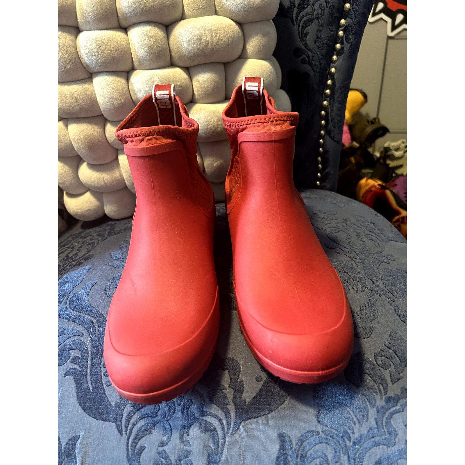 Ugg UGG Red Chelsea Rubber Rain Boots size 8/EU 39 Size US 8 / IT 38 - 3 Thumbnail