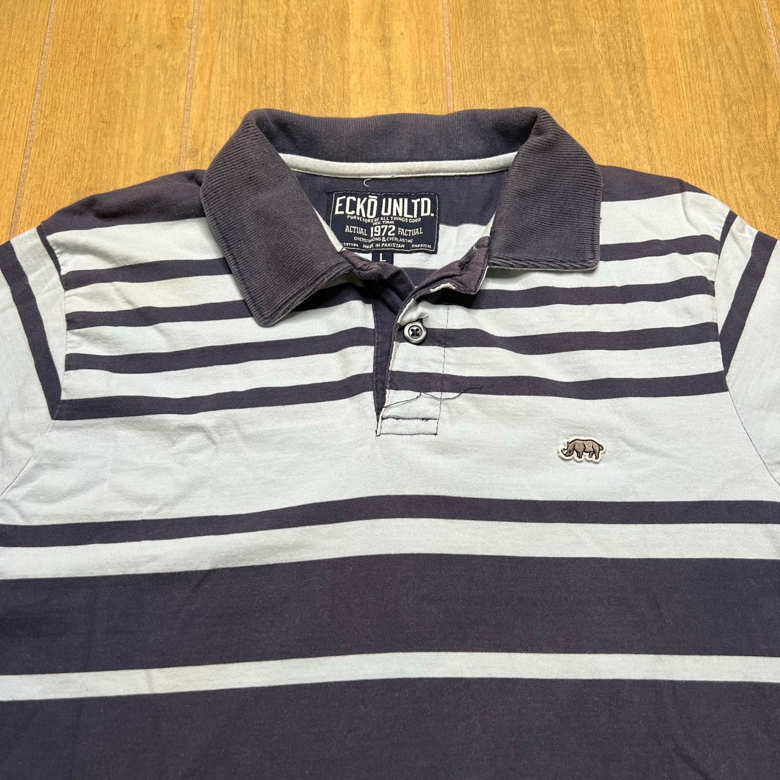 Ecko Unltd. Vintage Y2K Ecko Unltd Short Sleeve Striped Polo Shirt L Size US L / EU 52-54 / 3 - 2 Thumbnail