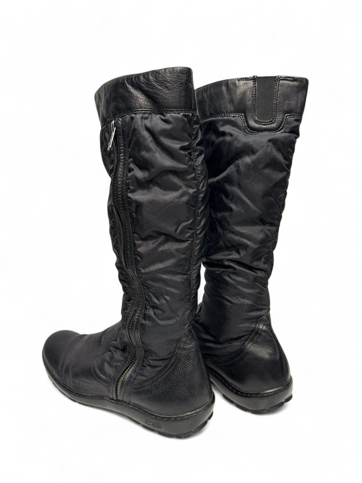 14th Addiction A.S. 98 Black Leather Vintage Boots Avantgarde Street Style Size US 10 / IT 40 - 4 Thumbnail