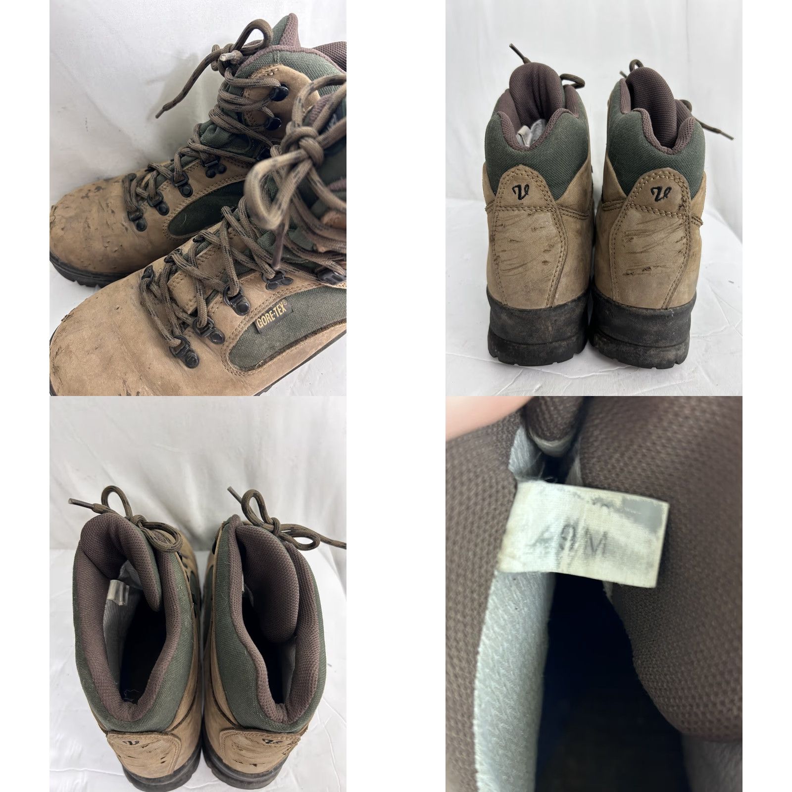 Vasque Vasque Skywalk Boots Mens 9 Brown Leather Lug Olive GTX Tri V VASQUE 7190 Skywalk Tri V Lug Brown Leather w/Olive Hiking Boots GTX Size US 9 / IT 39 - 9 Thumbnail