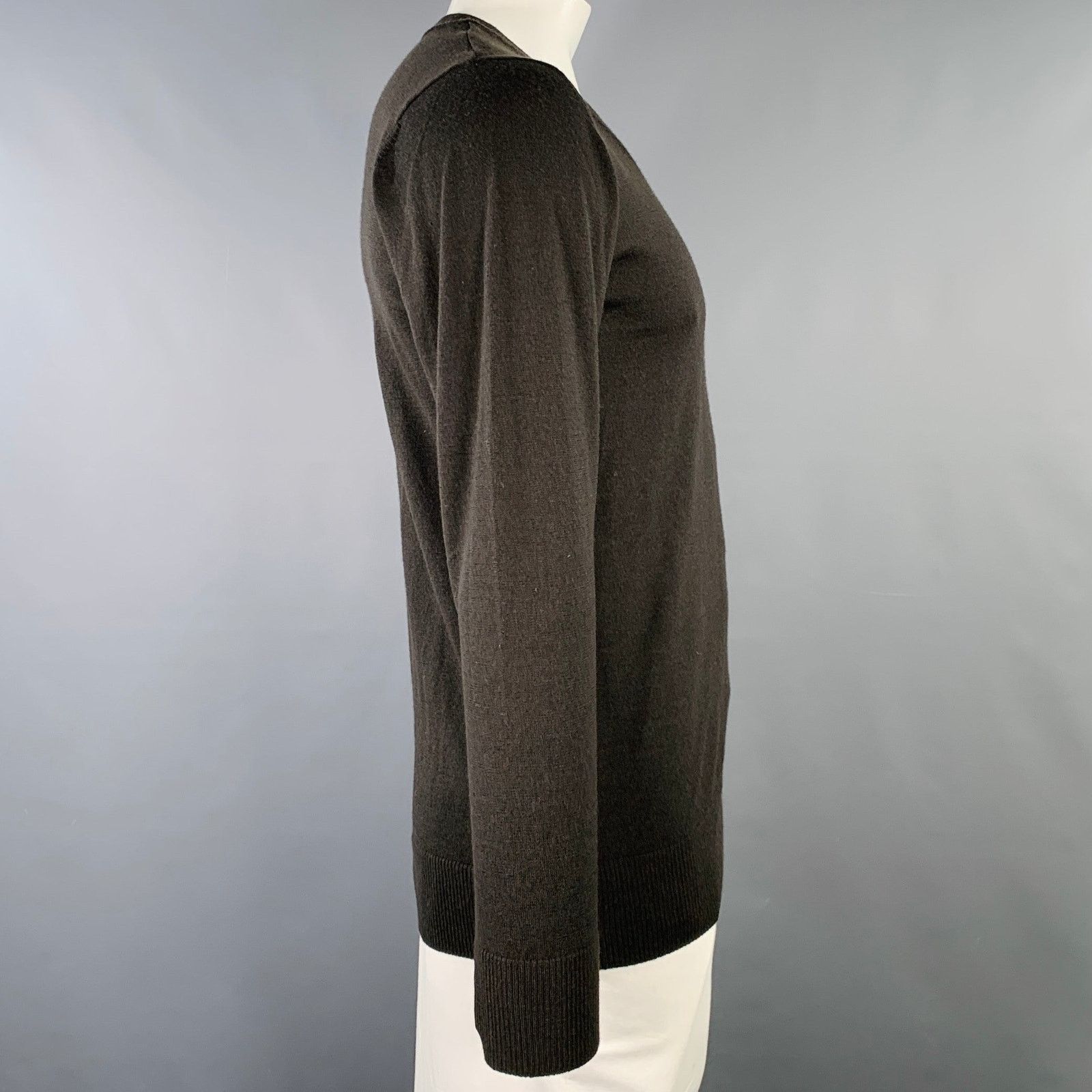 G-Star G-STAR Size XL Brown Merino Wool V-Neck Pullover Size US XL / EU 56 / 4 - 2 Thumbnail