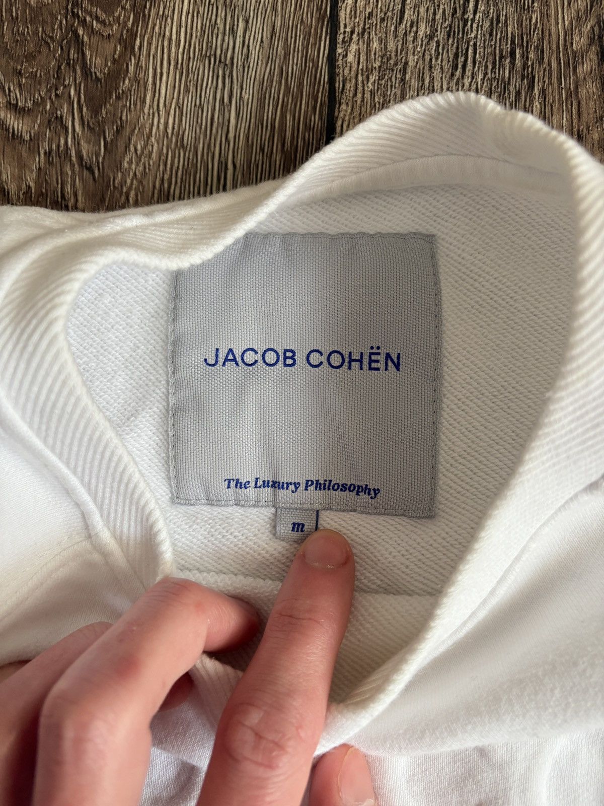 Jacob Cohen Jacob Cohen White Big Logo Men’s Sweatshirt Made in Italy Size US M / EU 48-50 / 2 - 7 Thumbnail