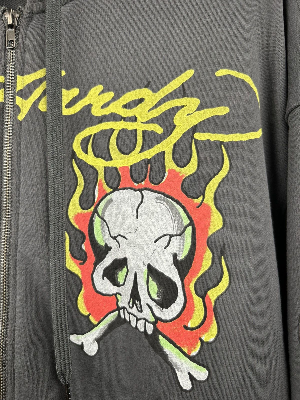 Ed Hardy Vintage Ed Hardy Zip Hoodie Fire Skull Rare Tatto Size US L / EU 52-54 / 3 - 6 Thumbnail