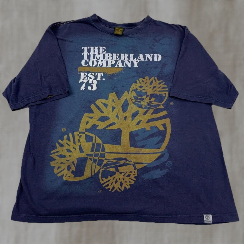 Timberland VINTAGE Timberland Shirt Men XL Blue Tee All Over AOP Street Wear Y2K Baggy Fade Size US XL / EU 56 / 4 - 1 Thumbnail