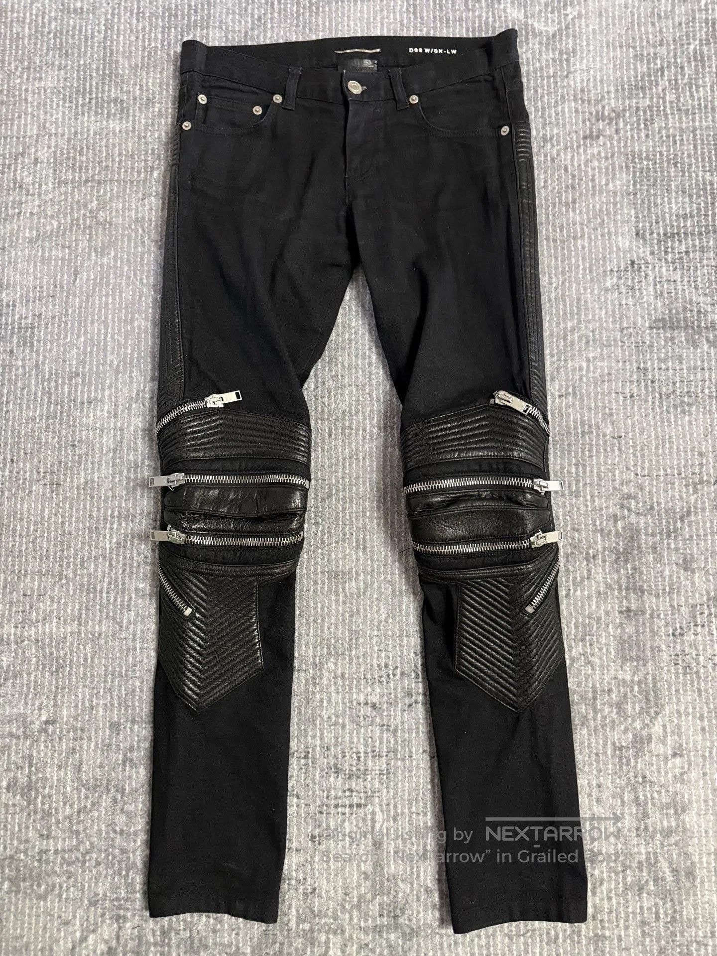 Saint Laurent Paris Saint Laurent D08 Black Biker Jeans. Size US 27 - 1 Thumbnail